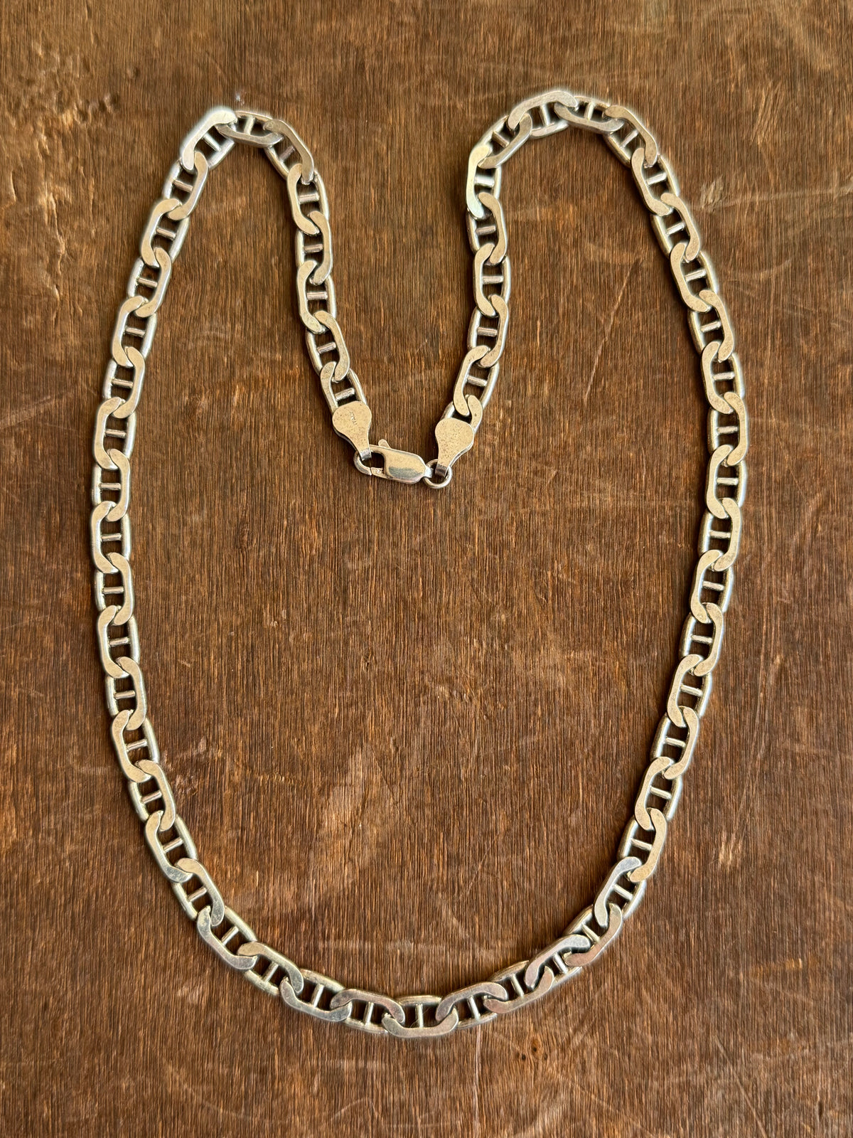 Vintage Sterling Silver 18” Mariner Chain