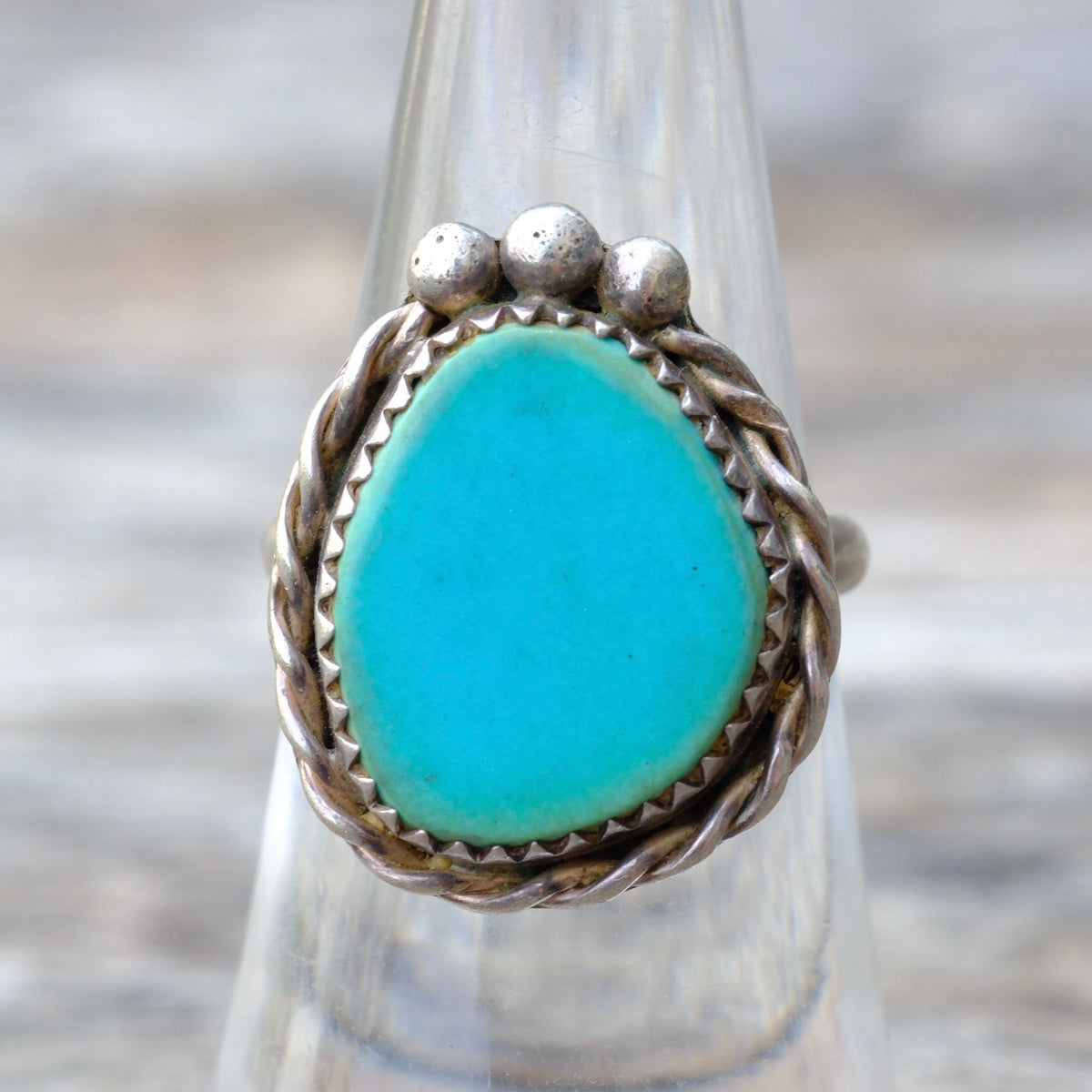 Vintage Sterling Turquoise Ring 6