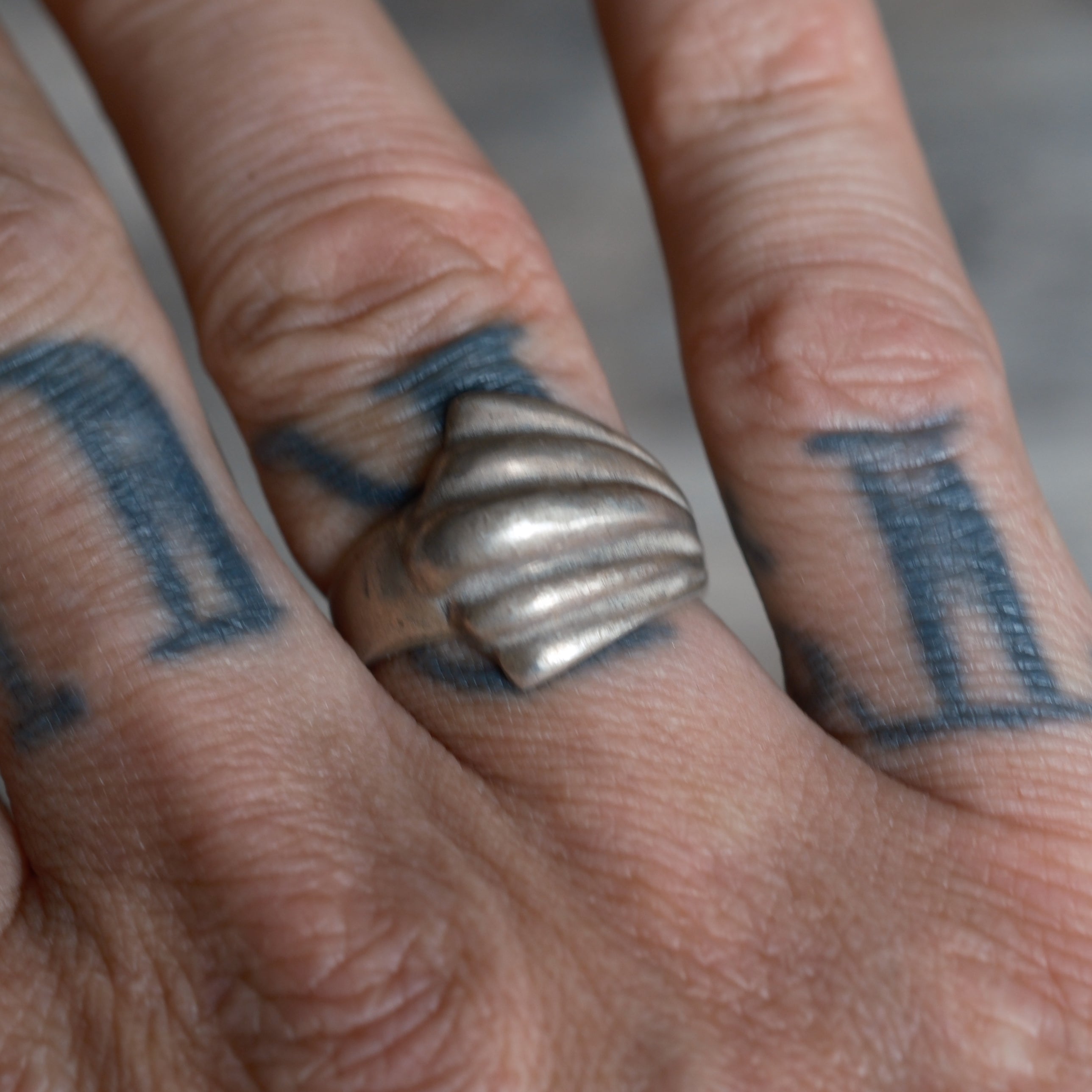 Vintage Sterling Silver Modernist Ring 9