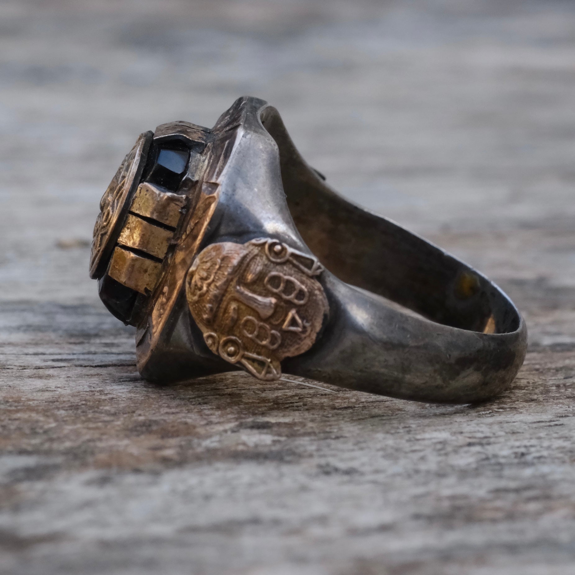 Vintage Mexican Biker Souvenir Ring 9