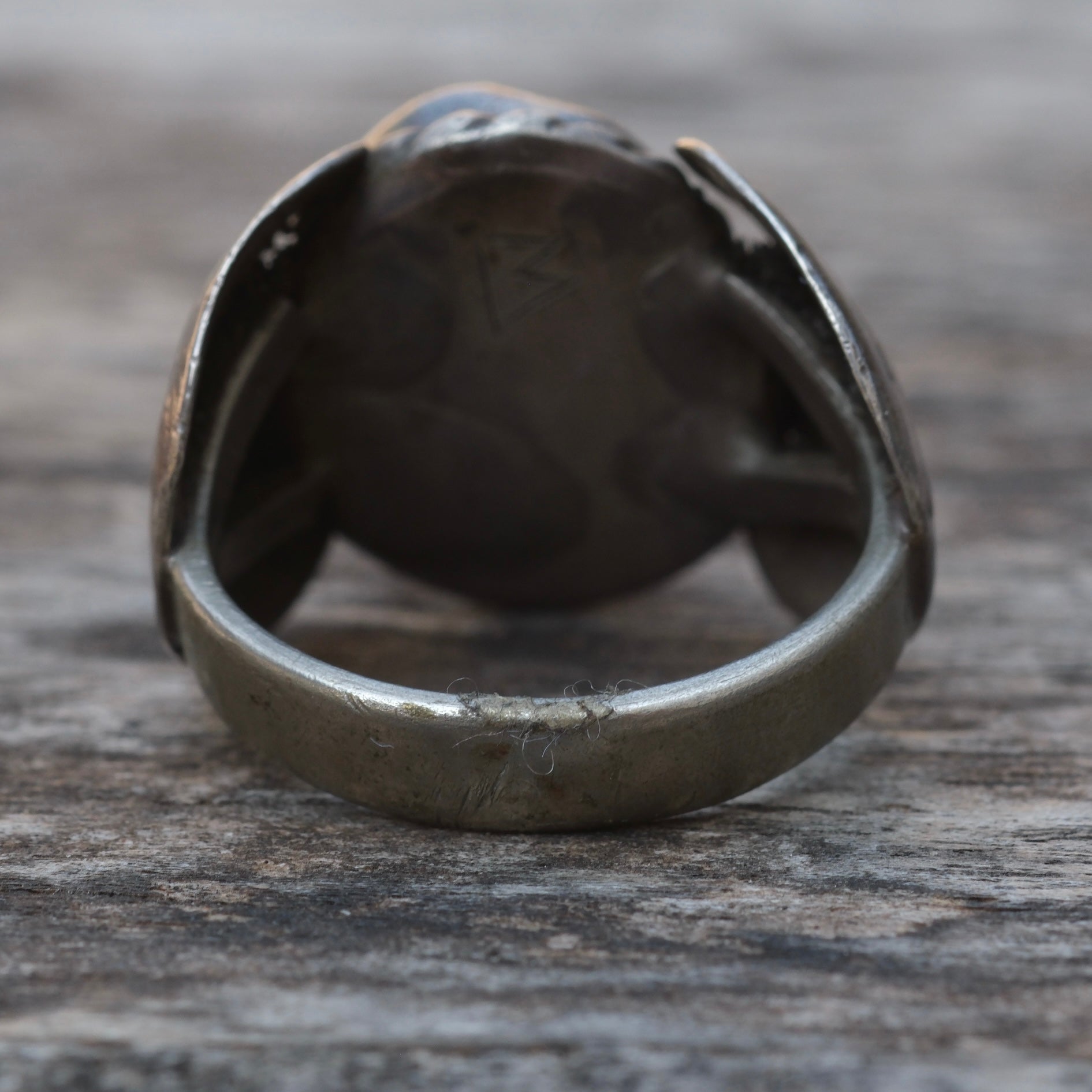 Vintage Sterling Carved Turquoise Ring 7
