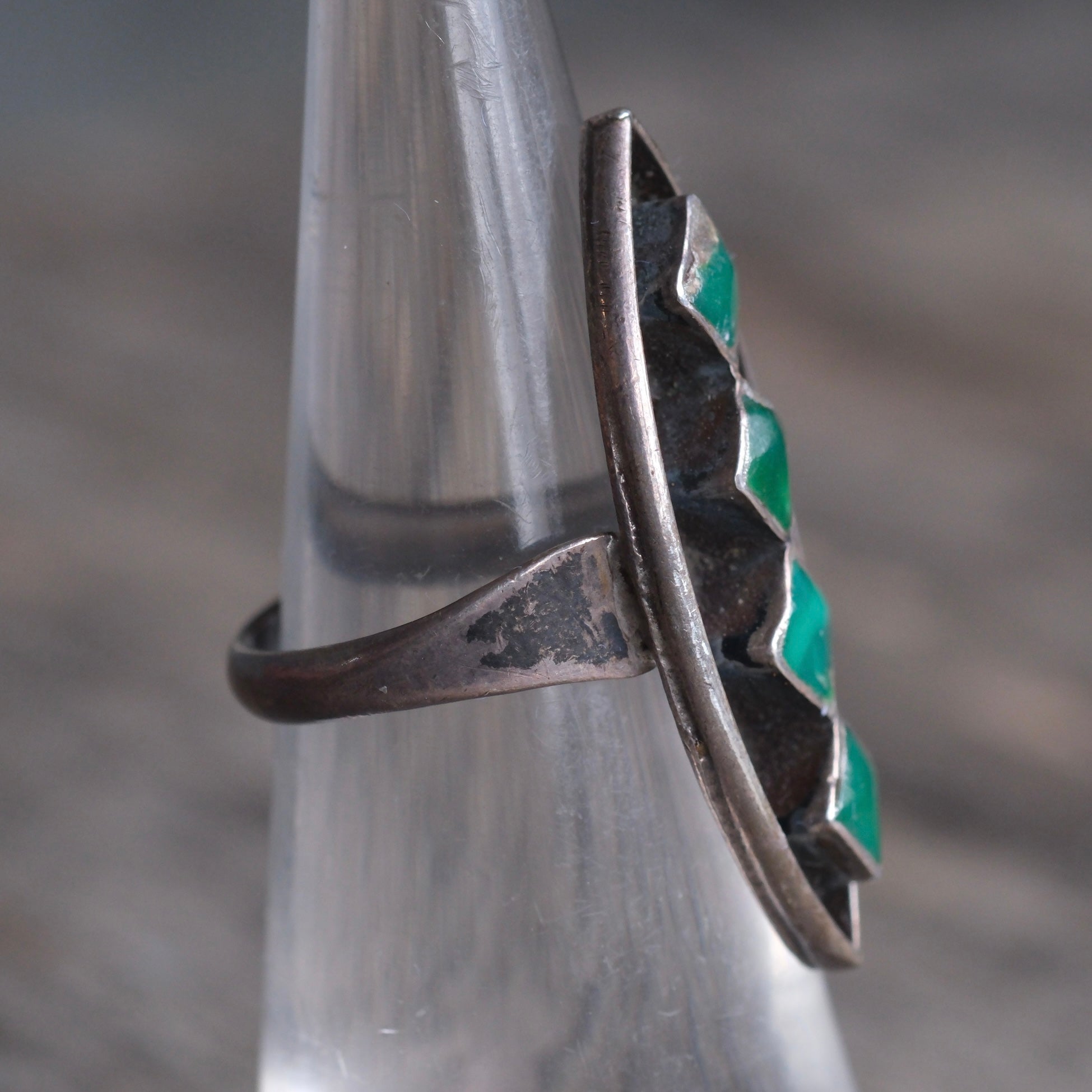 Vintage Sterling 4-Stone Turquoise Ring 5