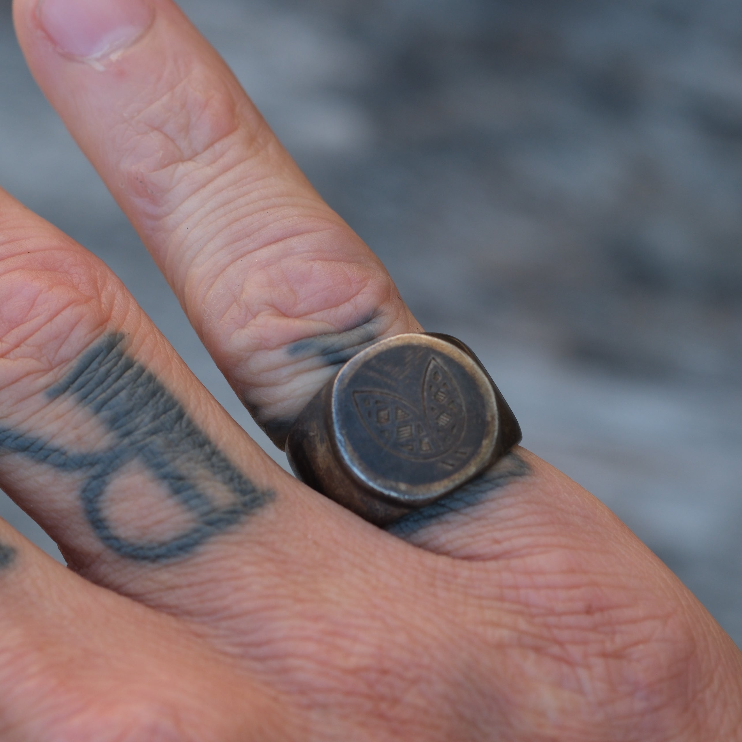 Vintage Sterling Silver Signet Ring 6.25
