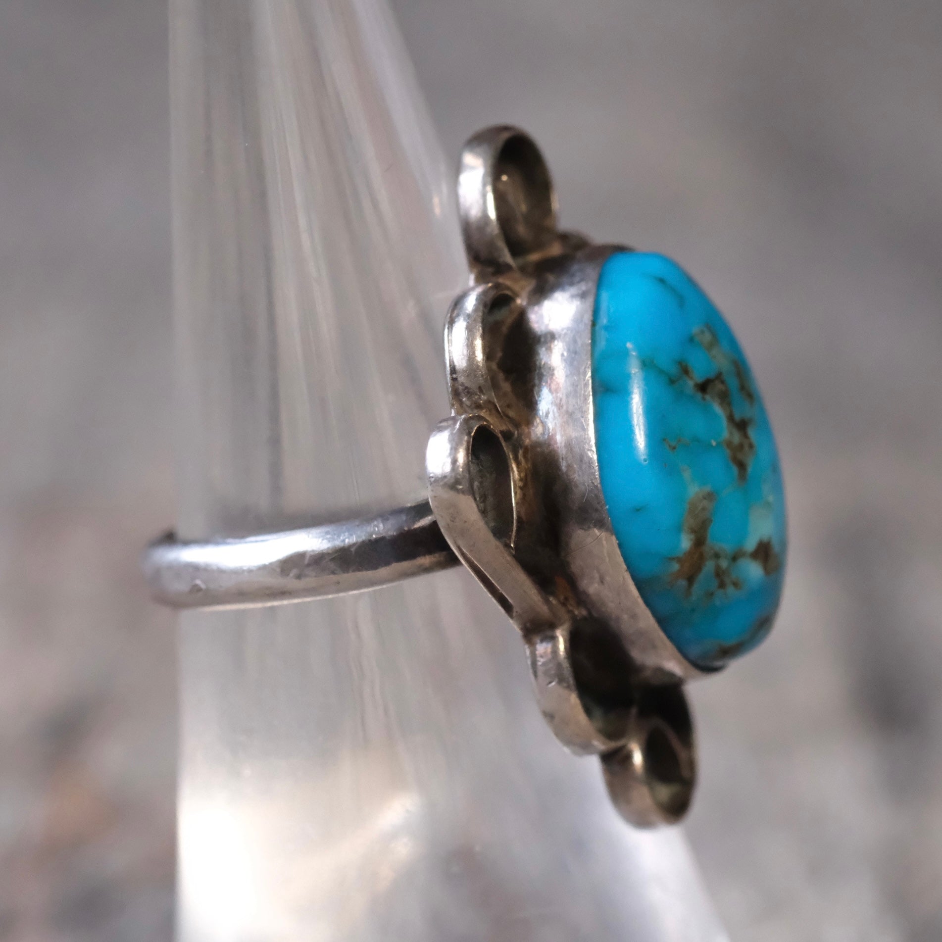 Vintage Sterling Turquoise Ring 6.25