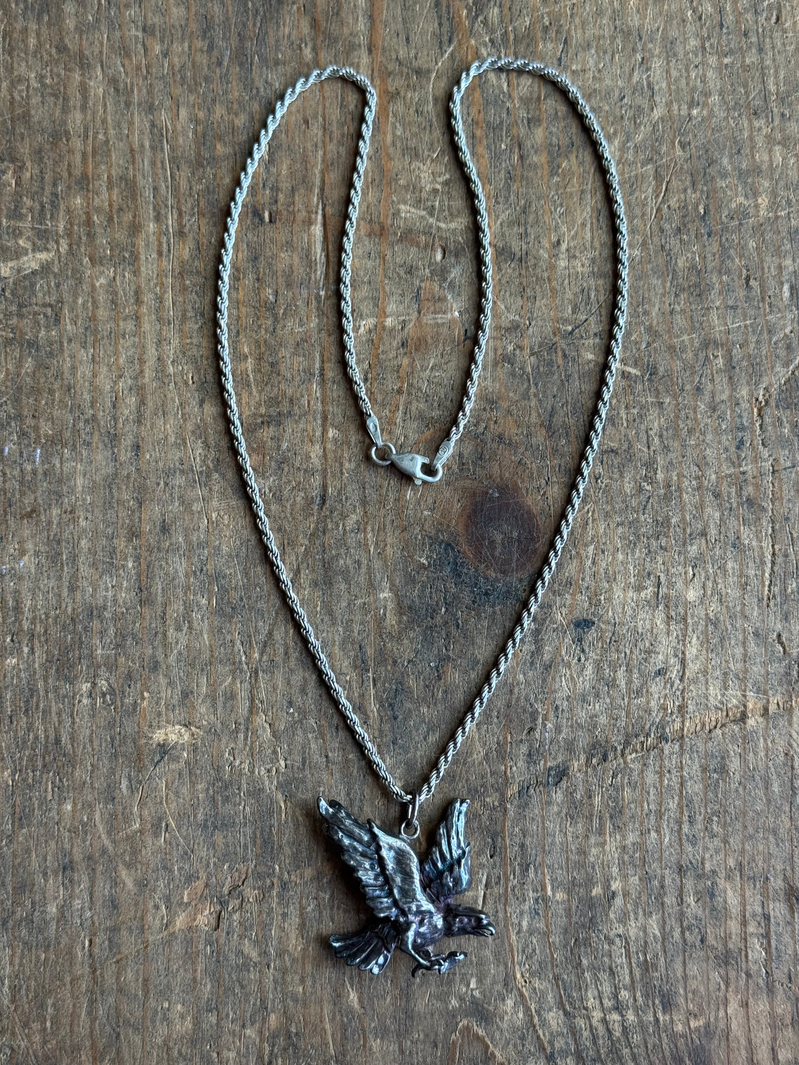 Vintage Sterling Silver Eagle Neckalce