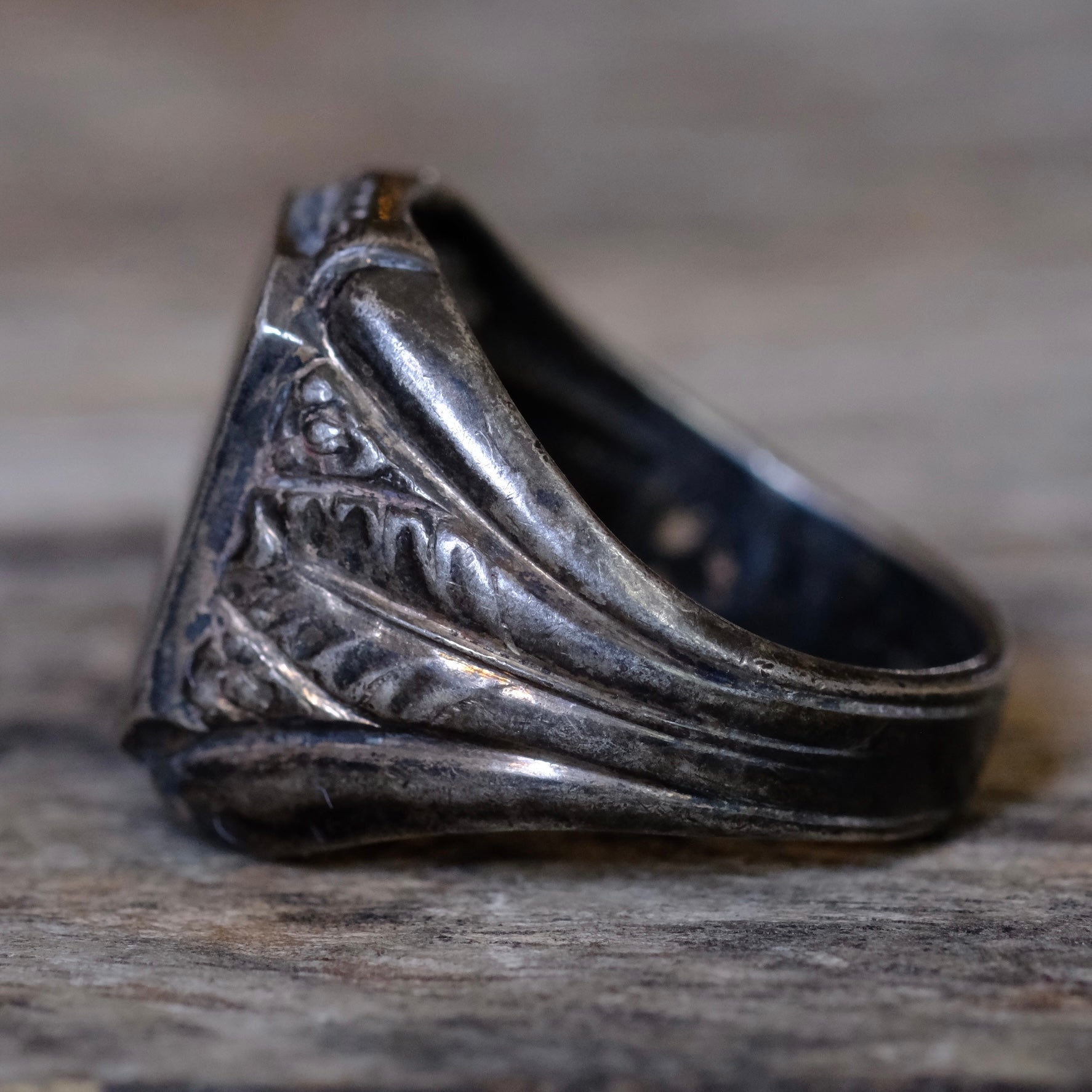 Vintage Sterling Silver Signet Ring 8.5