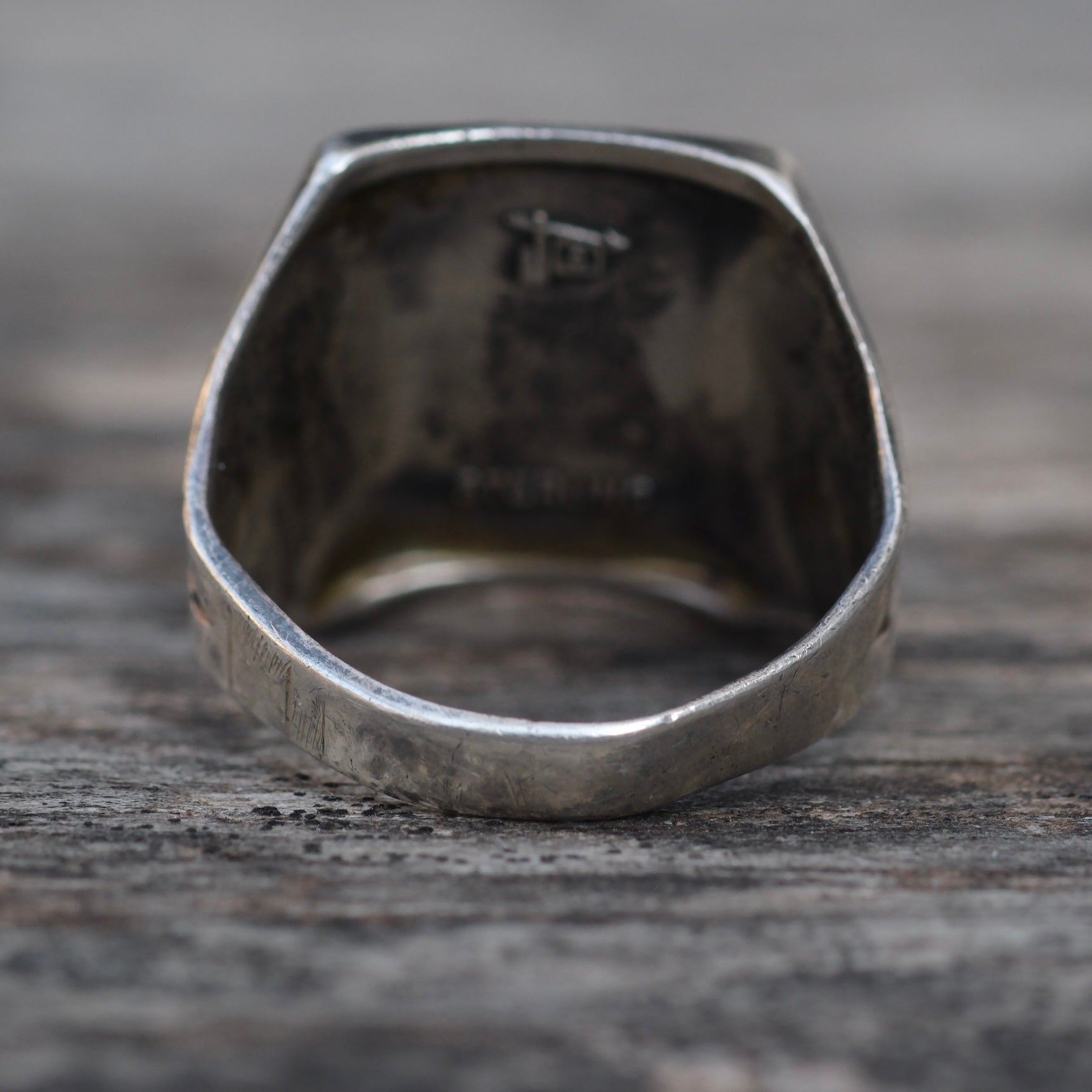 Vintage Sterling Bells Trading Post Turquoise Thunderbird Ring 10