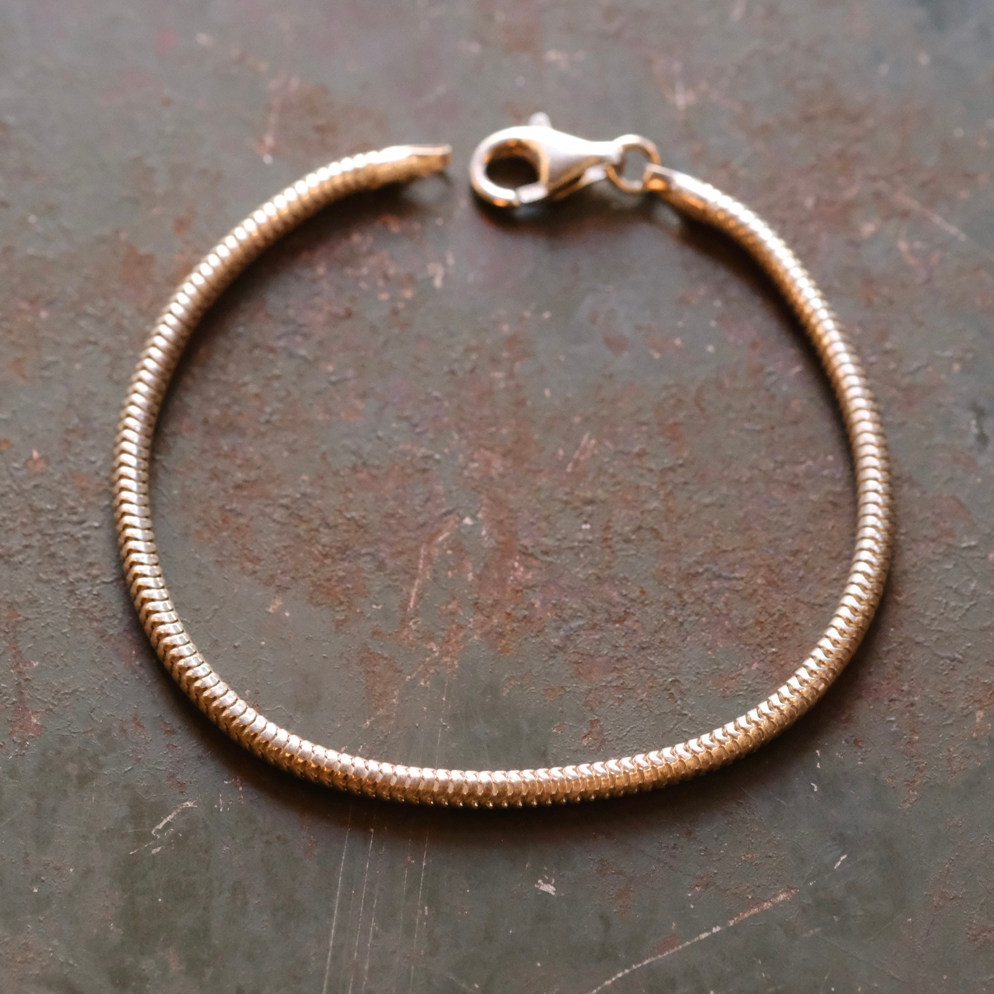 Vintage Sterling Silver Snake Chain Bracelet