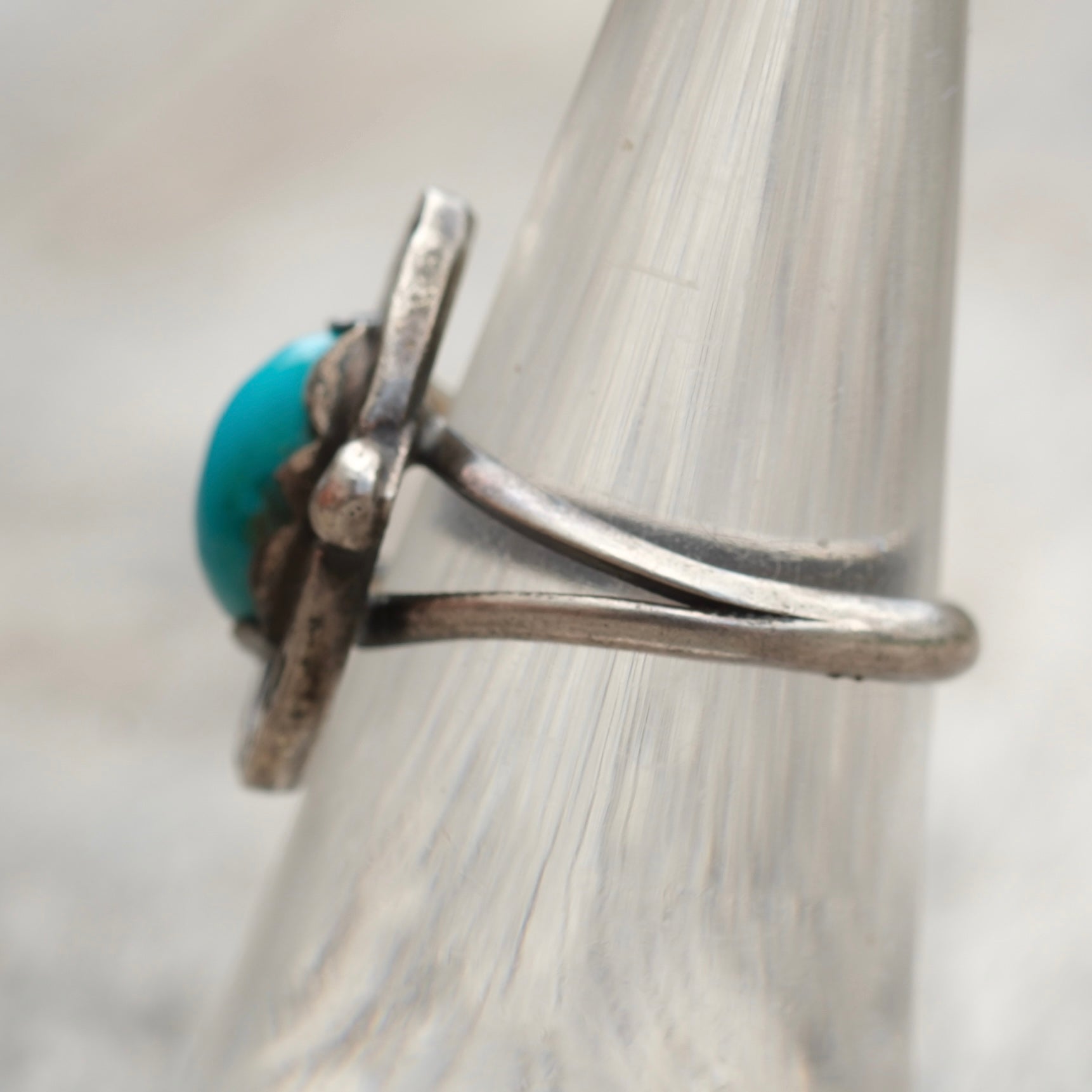 Vintage Sterling Turquoise Ring 6.5