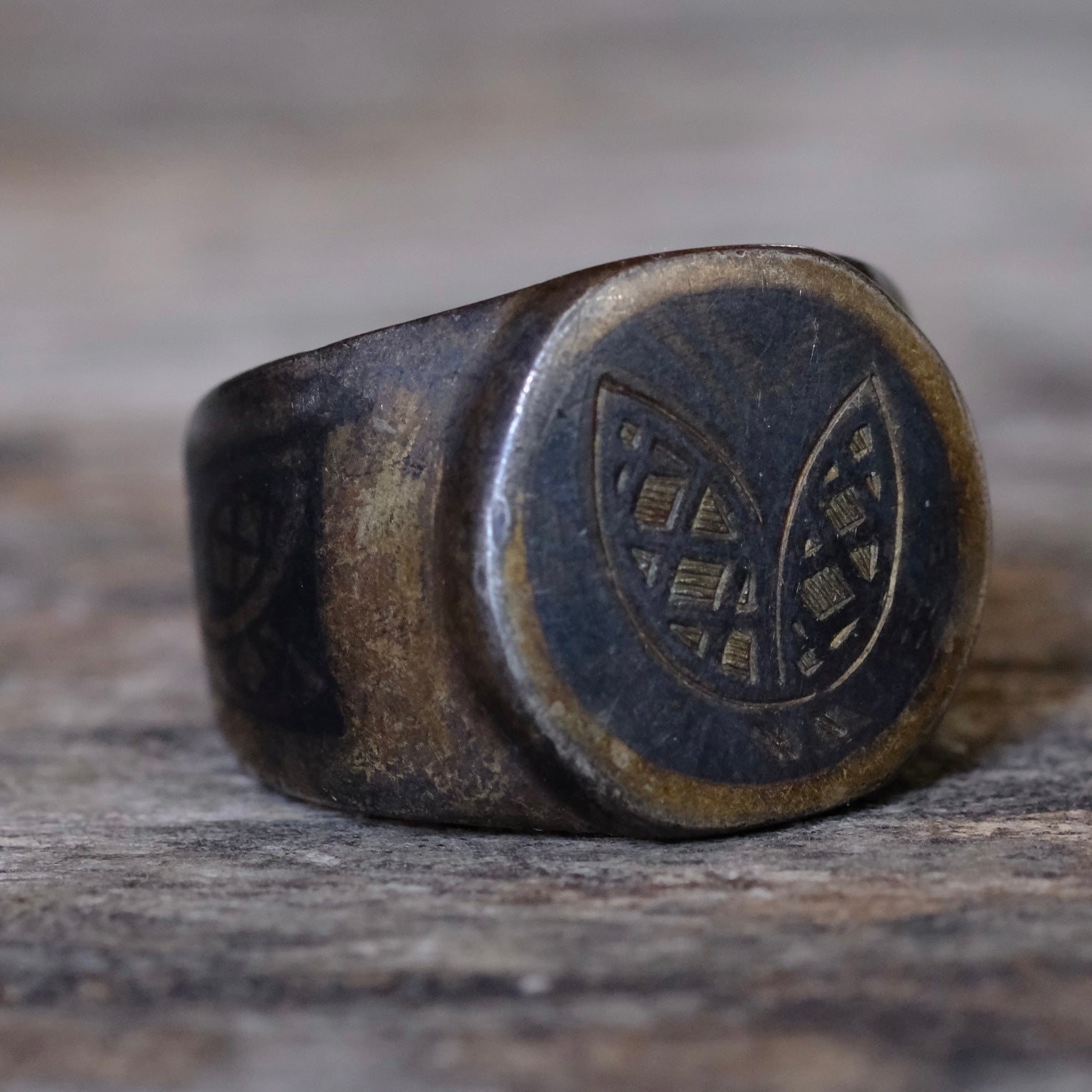 Vintage Sterling Silver Signet Ring 6.25