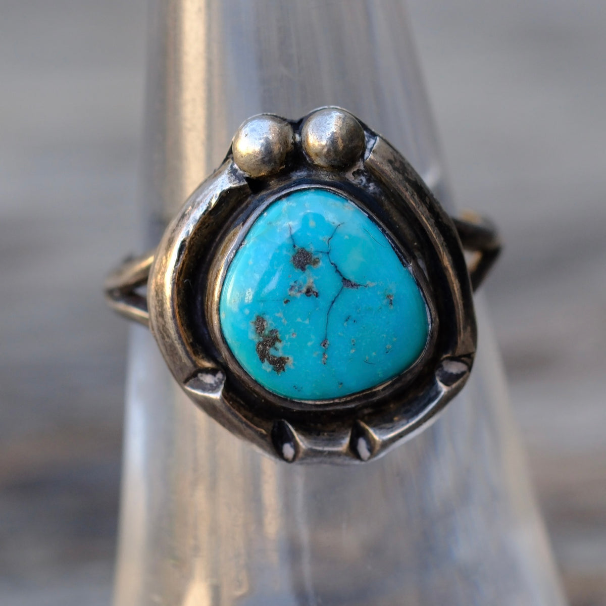 Vintage Sterling Turquoise Ring 6
