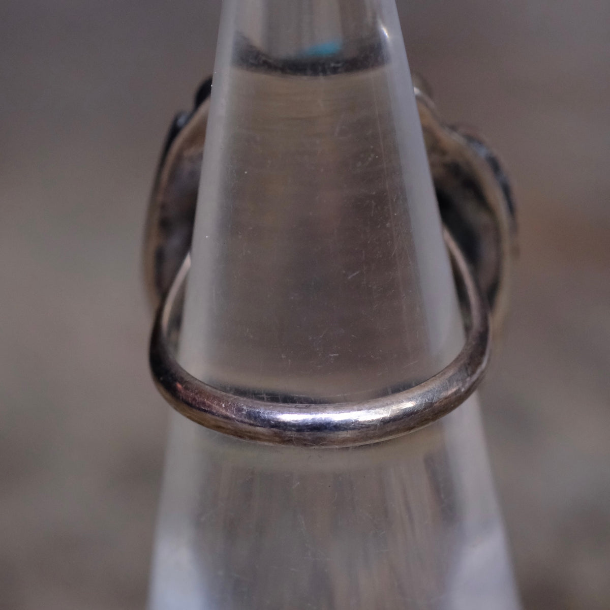 Vintage Sterling Turquoise Feather Ring 5