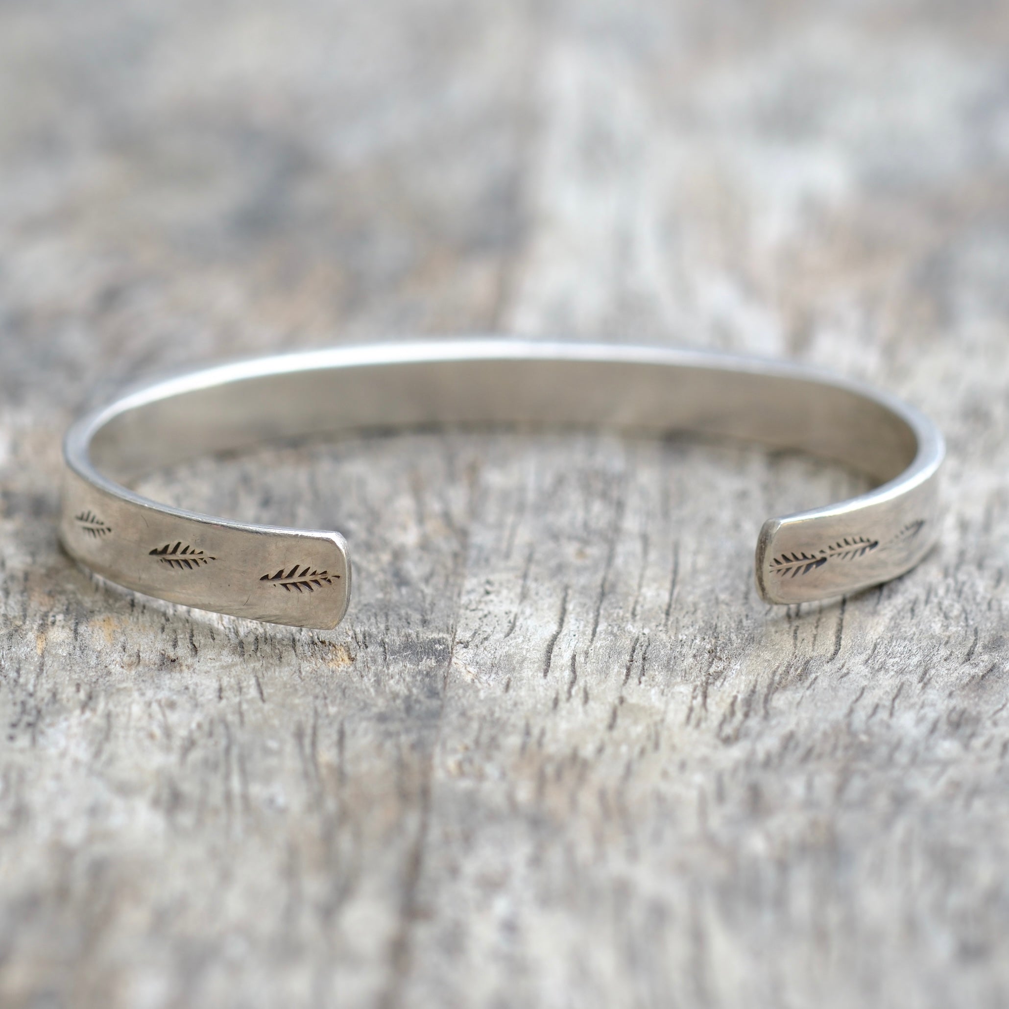 Vintage Sterling Multistone Inlay Cuff Bracelet