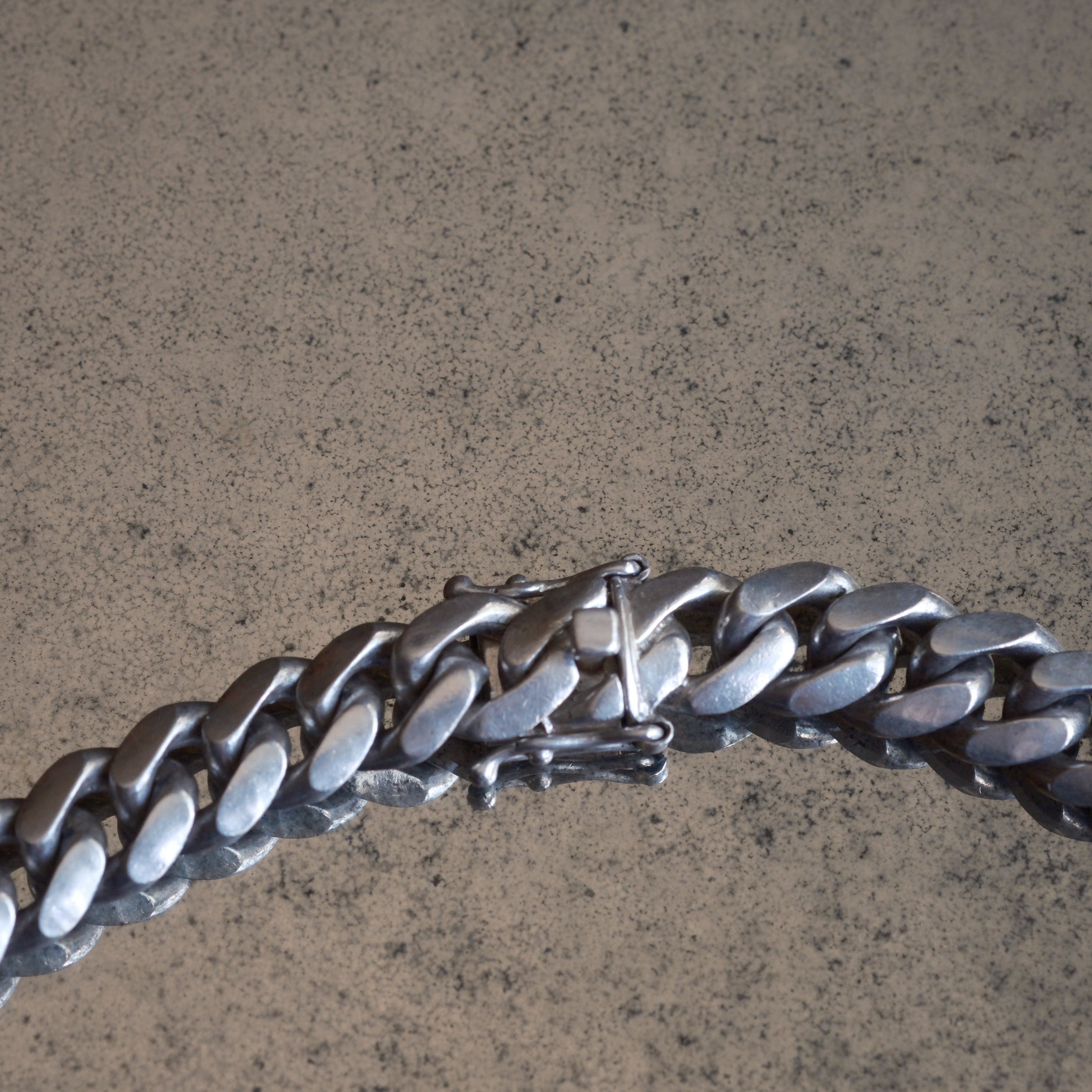 HEAVY Vintage Sterling Curb Chain Necklace 22.5"