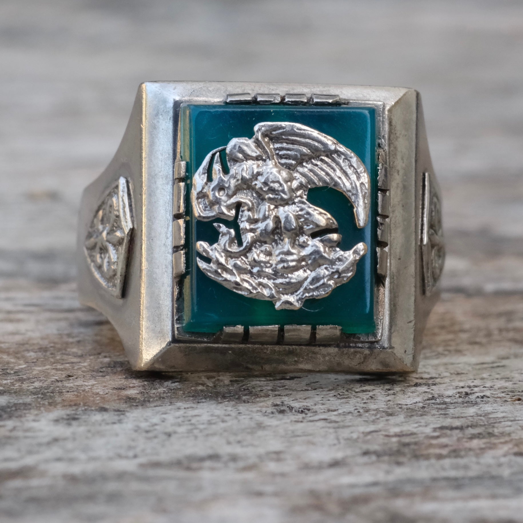 Vintage Mexican Biker Souvenir Ring 10