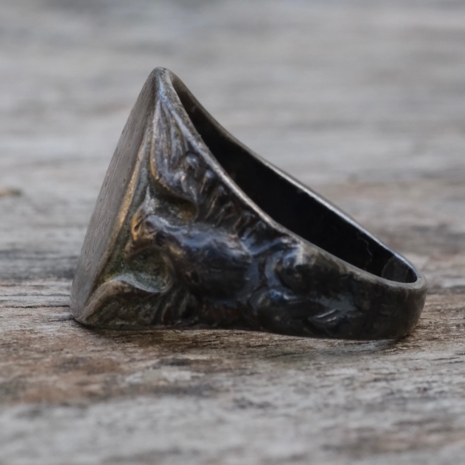 Vintage Sterling SMJ Initial Military ID Ring 9