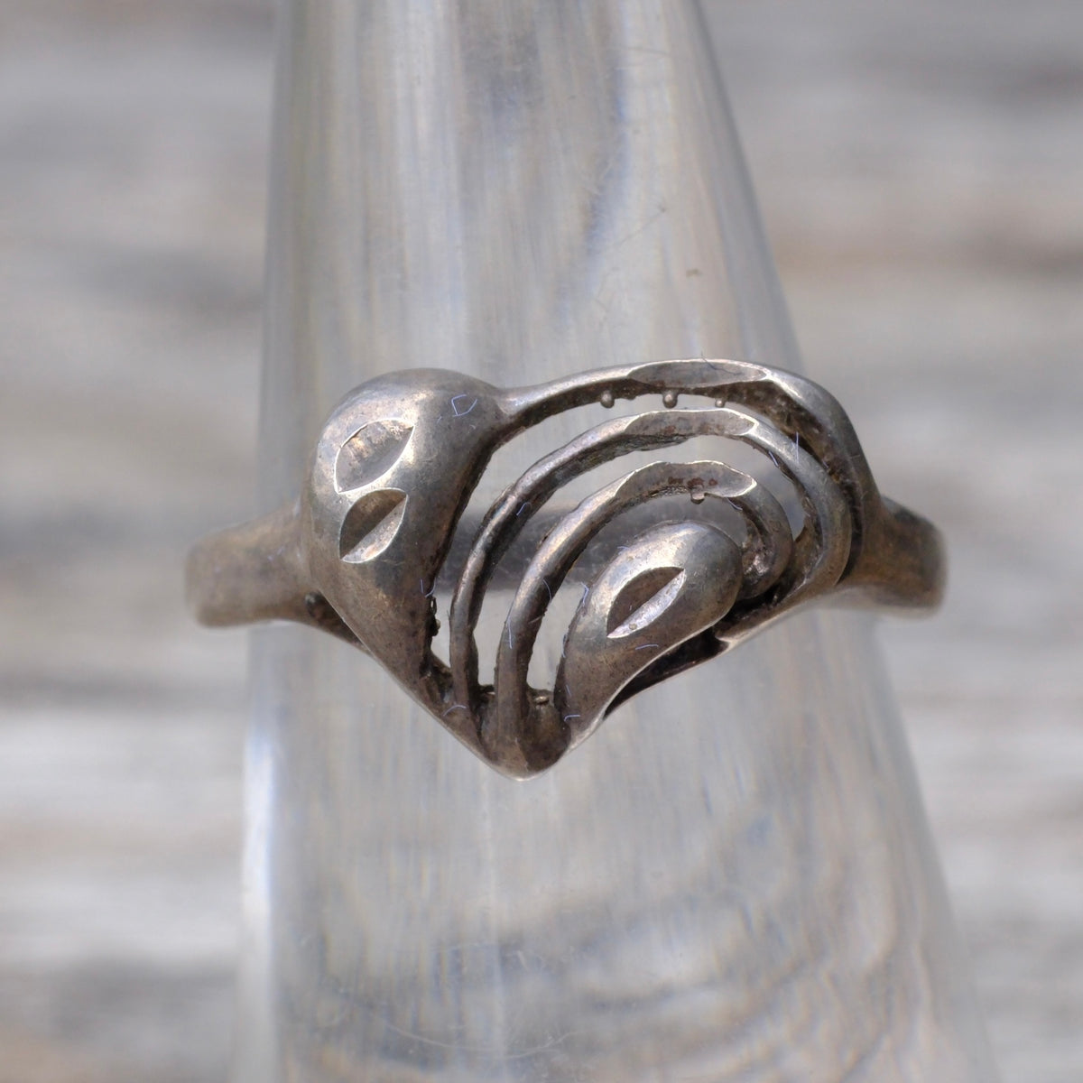 Vintage Sterling Silver Heart Ring 6.25