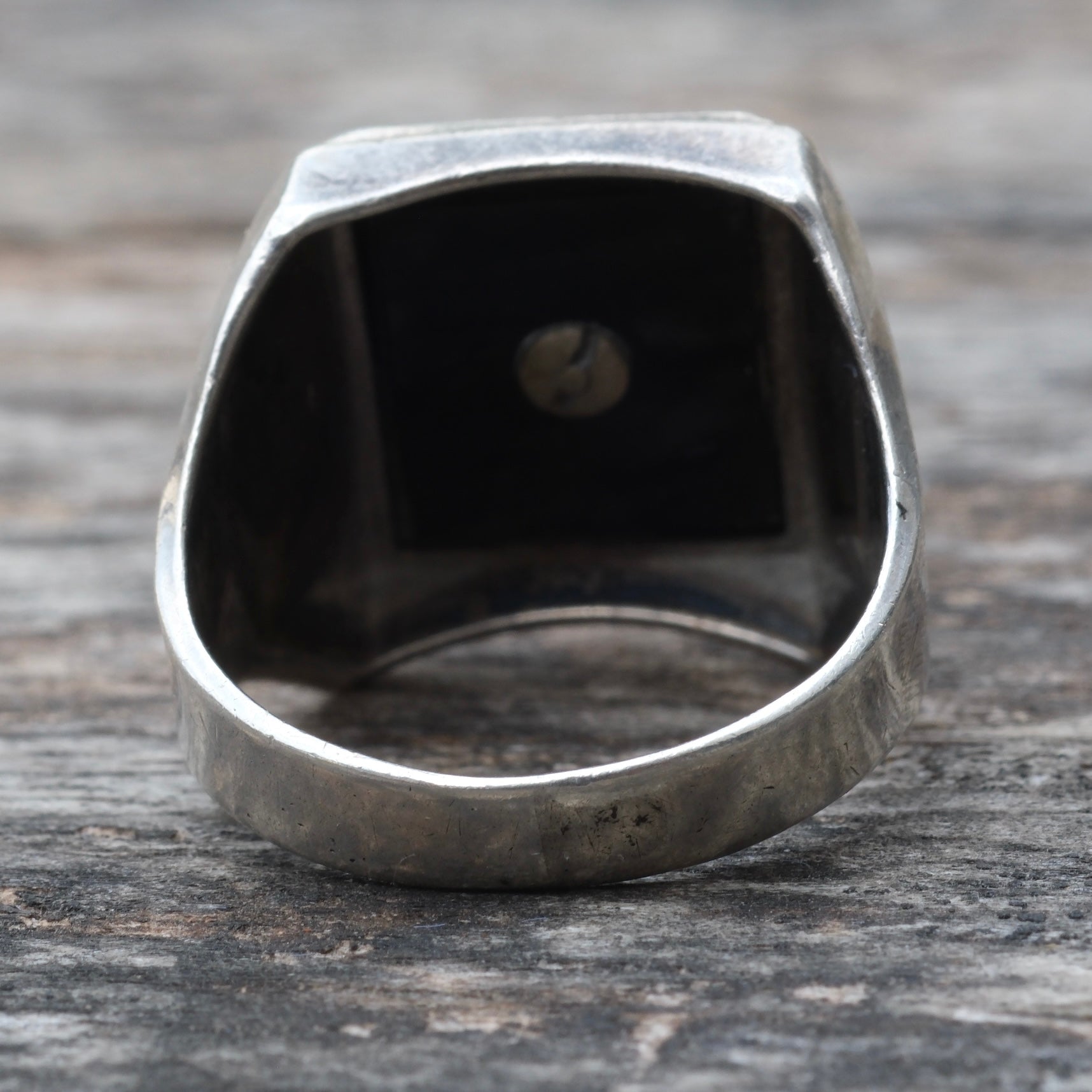 Vintage Sterling G Initial Signet Ring 7.25