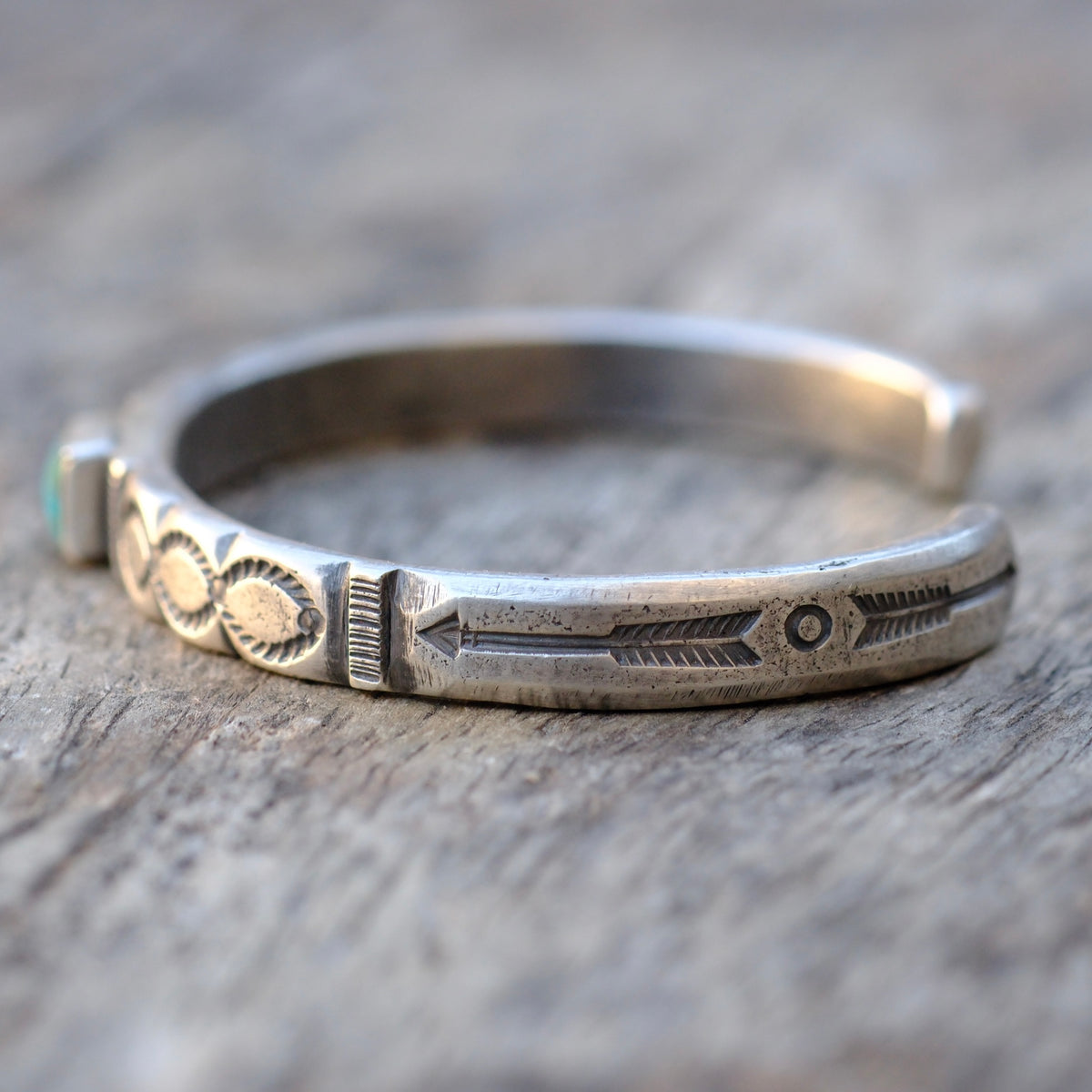 Joe O'Neill Turquoise Stamped Cuff Bracelet