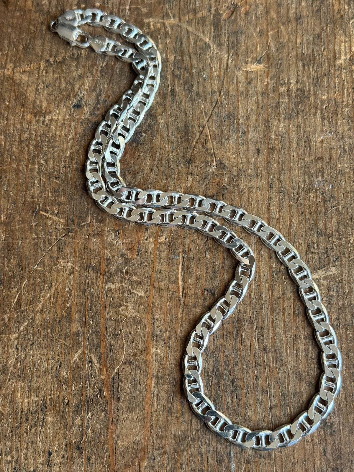 Vintage Sterling Silver 20” Mariner Chain