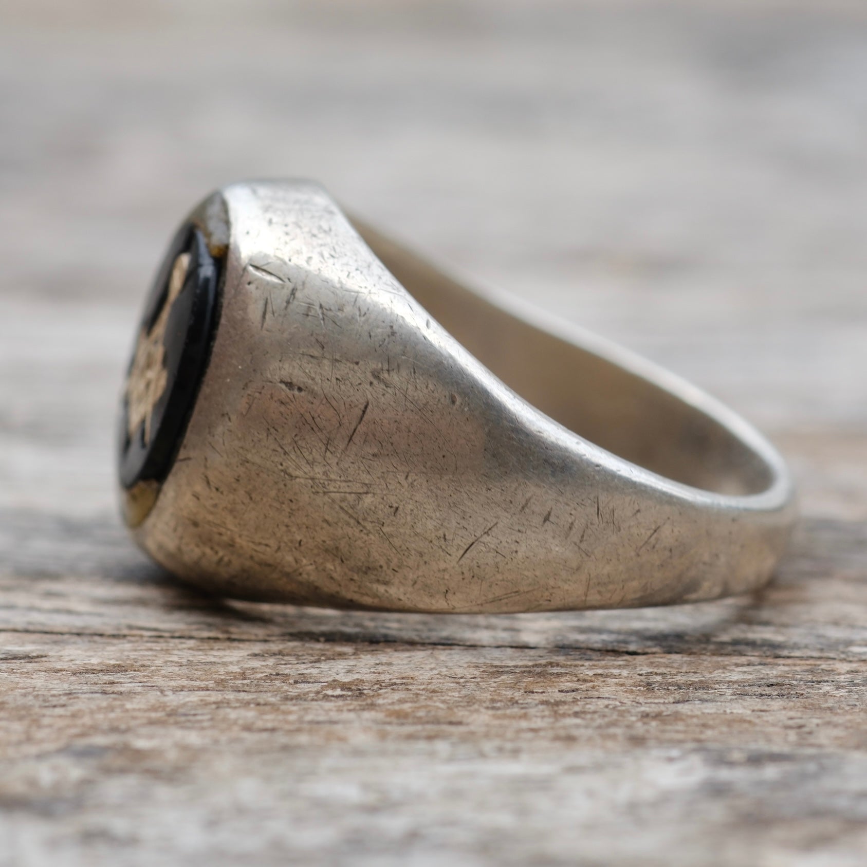 Vintage Sterling Freemasons Signet Ring 12.25