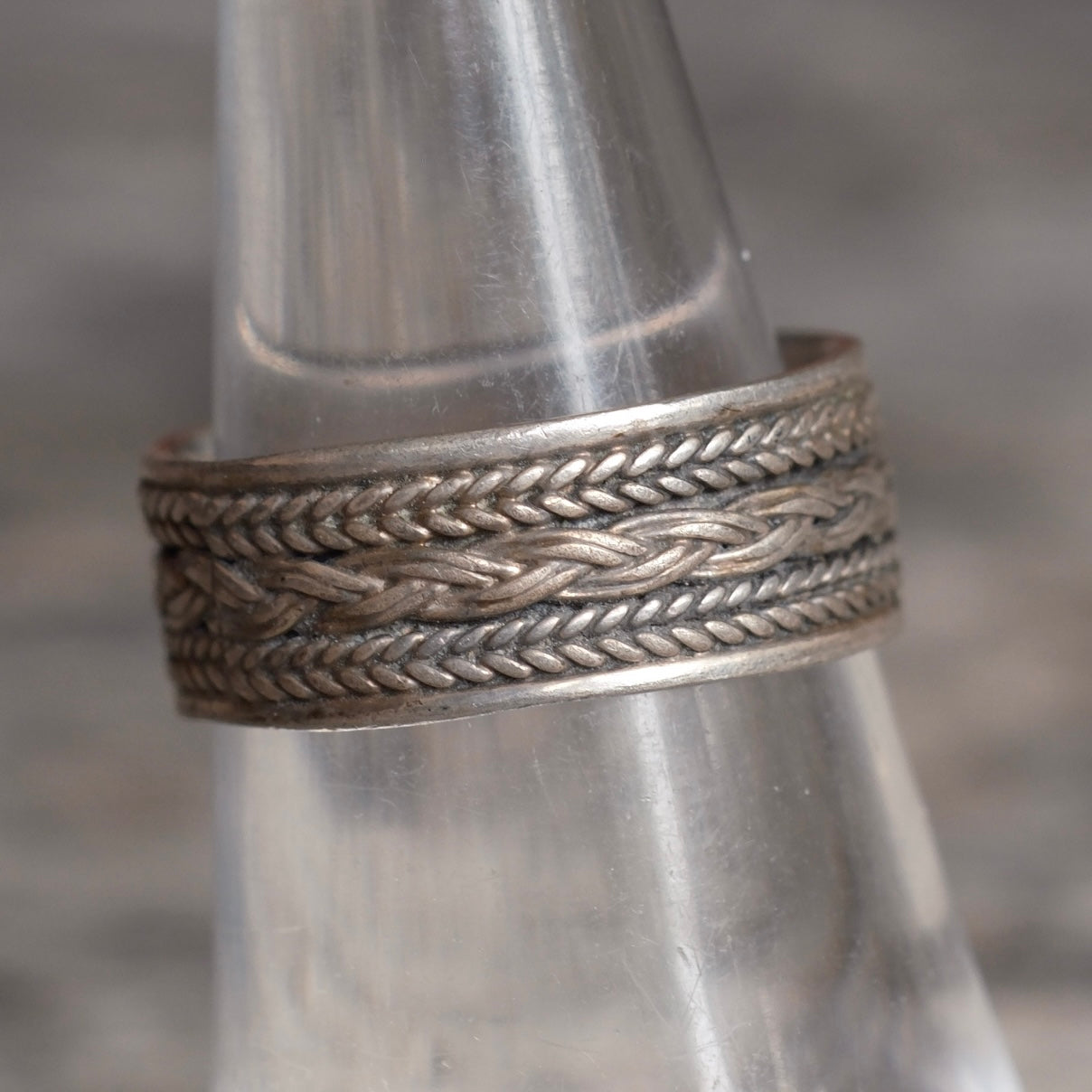 Vintage Sterling Silver Braided Band Ring 6.5