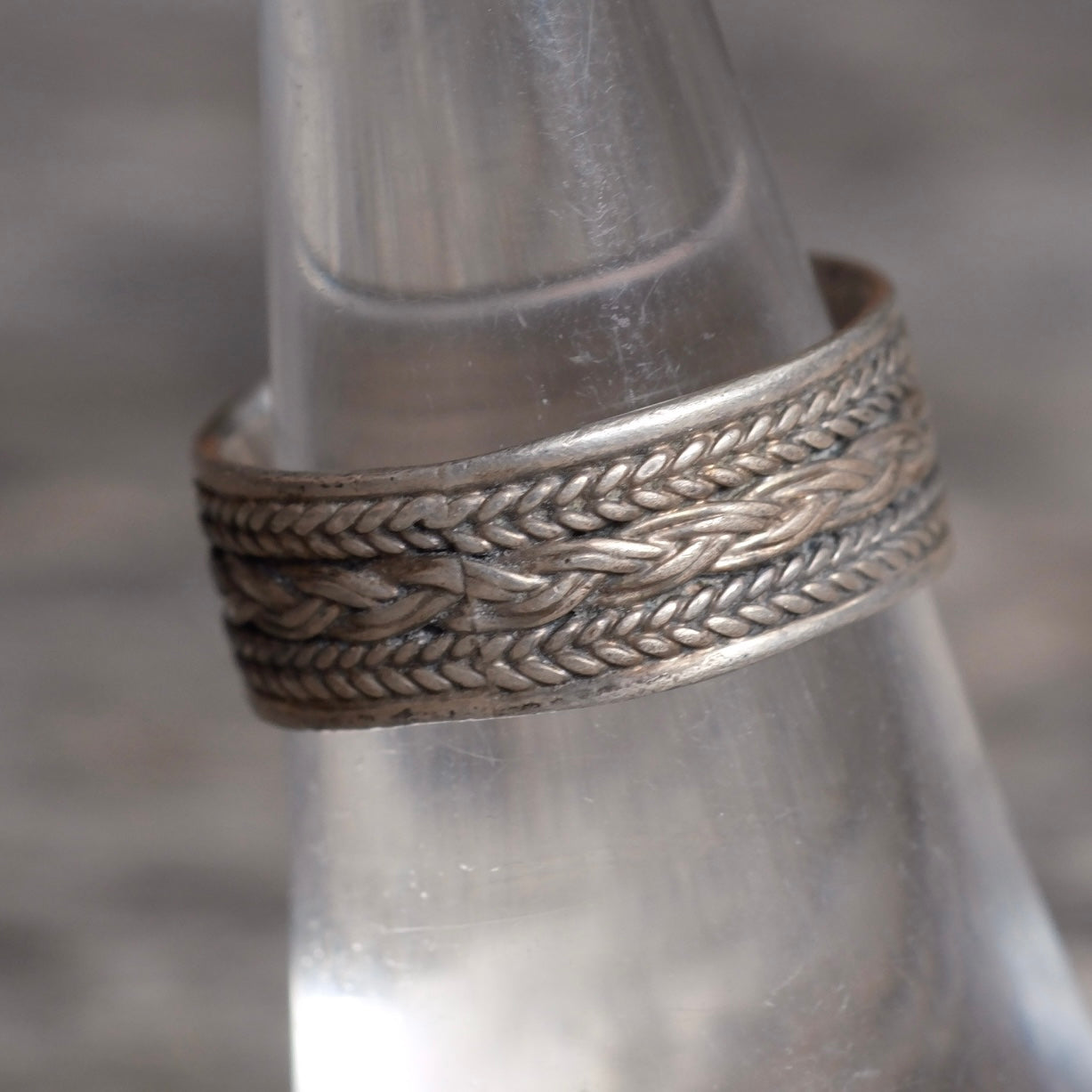 Vintage Sterling Silver Braided Band Ring 6.5