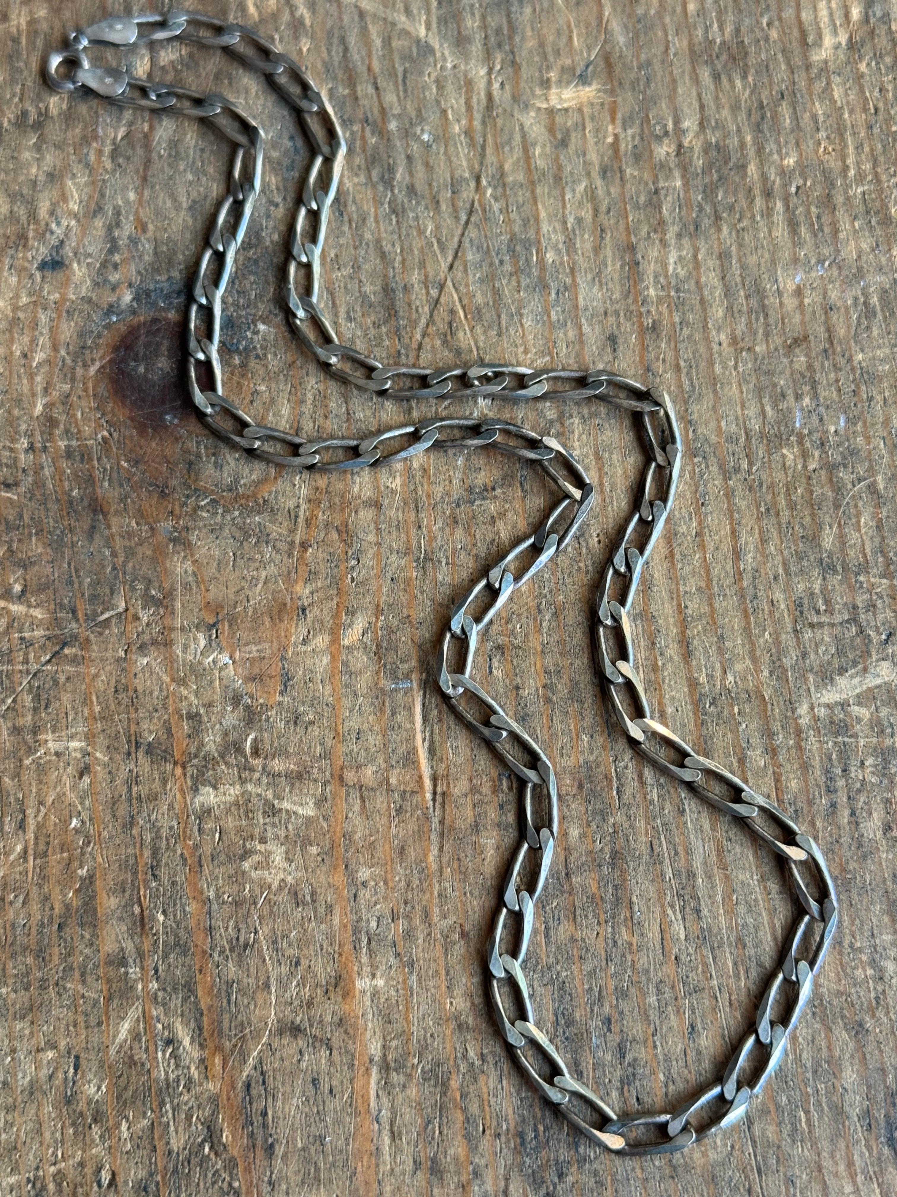 Vintage Sterling Silver 18” Oval Curb Chain