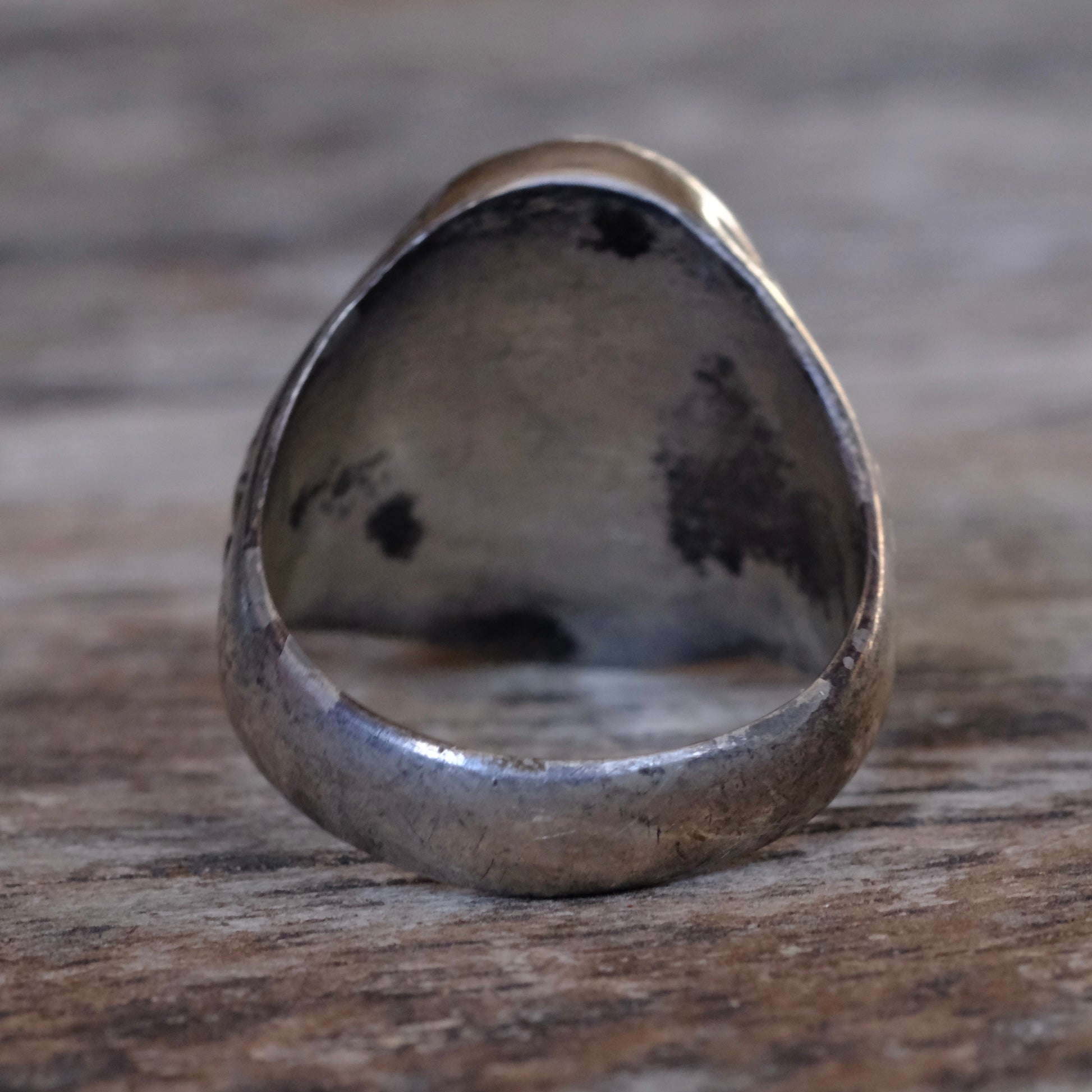 Vintage Sterling Easter Blue Turquoise Thunderbird Ring 9.5