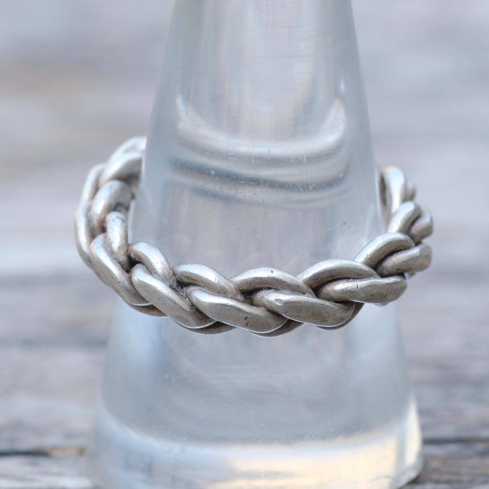 Vintage Sterling Silver Braided Ring 9