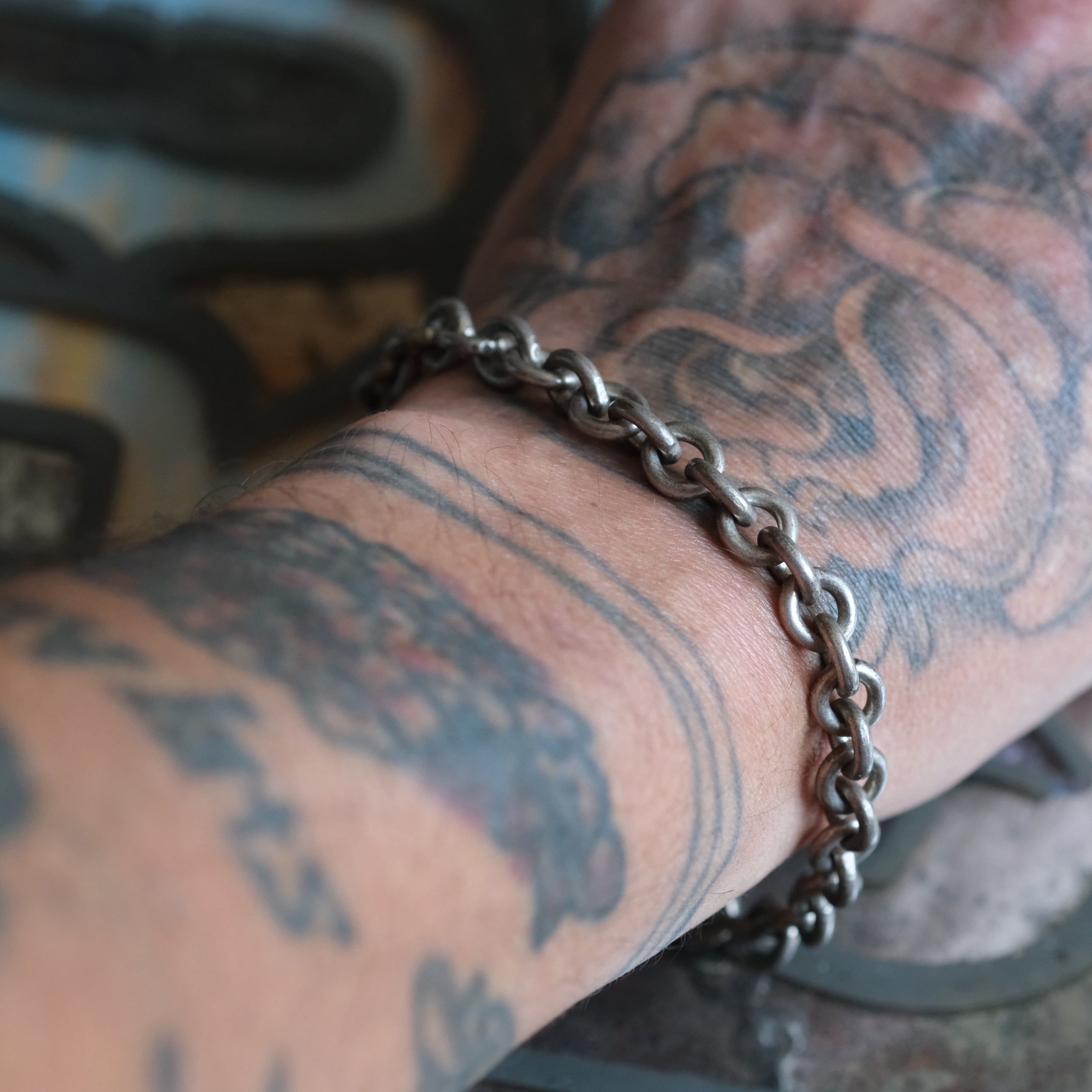 Vintage Sterling Rolo Chain Best Friends Chain Bracelet 7.75"