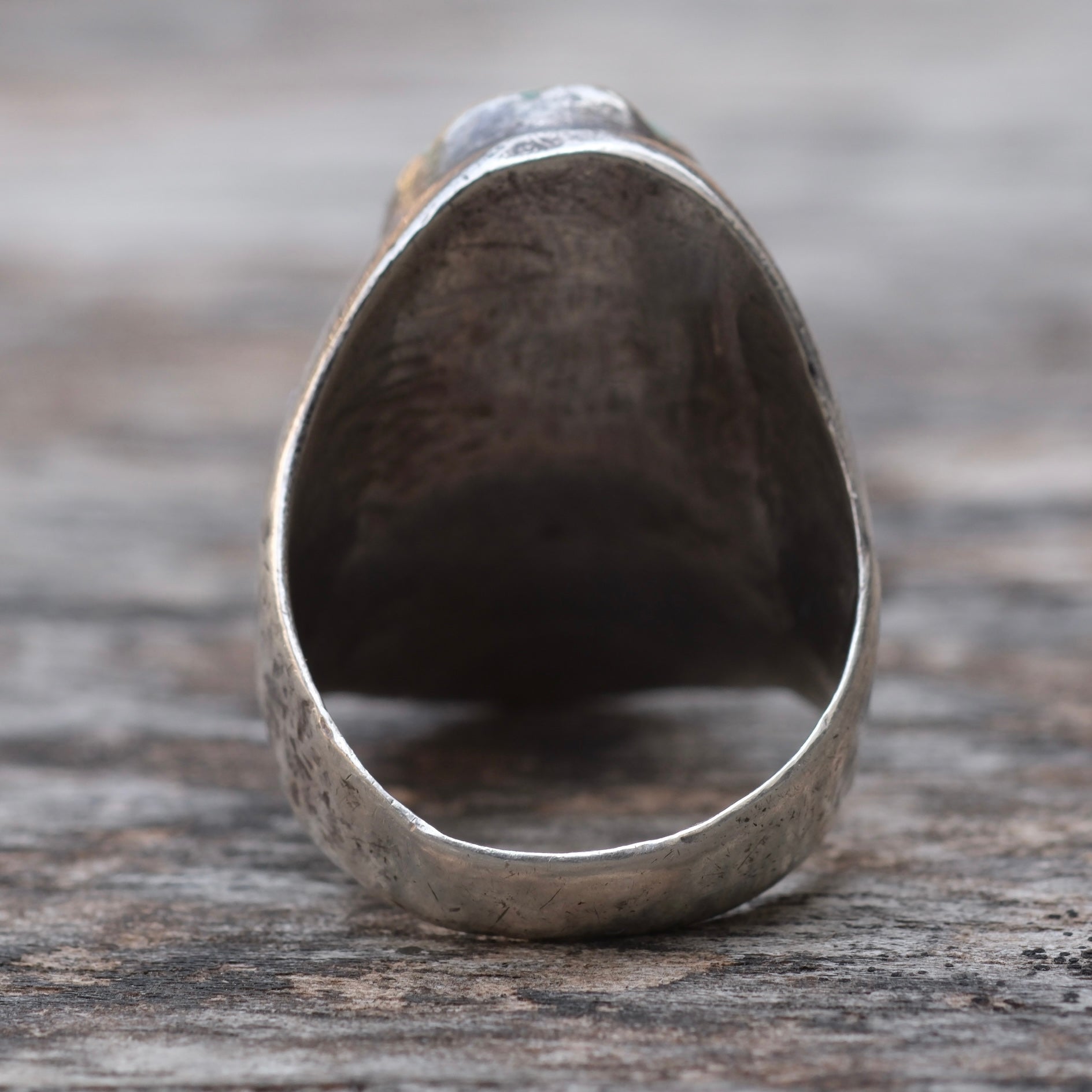 Vintage Sterling Turquoise Ring 10.25