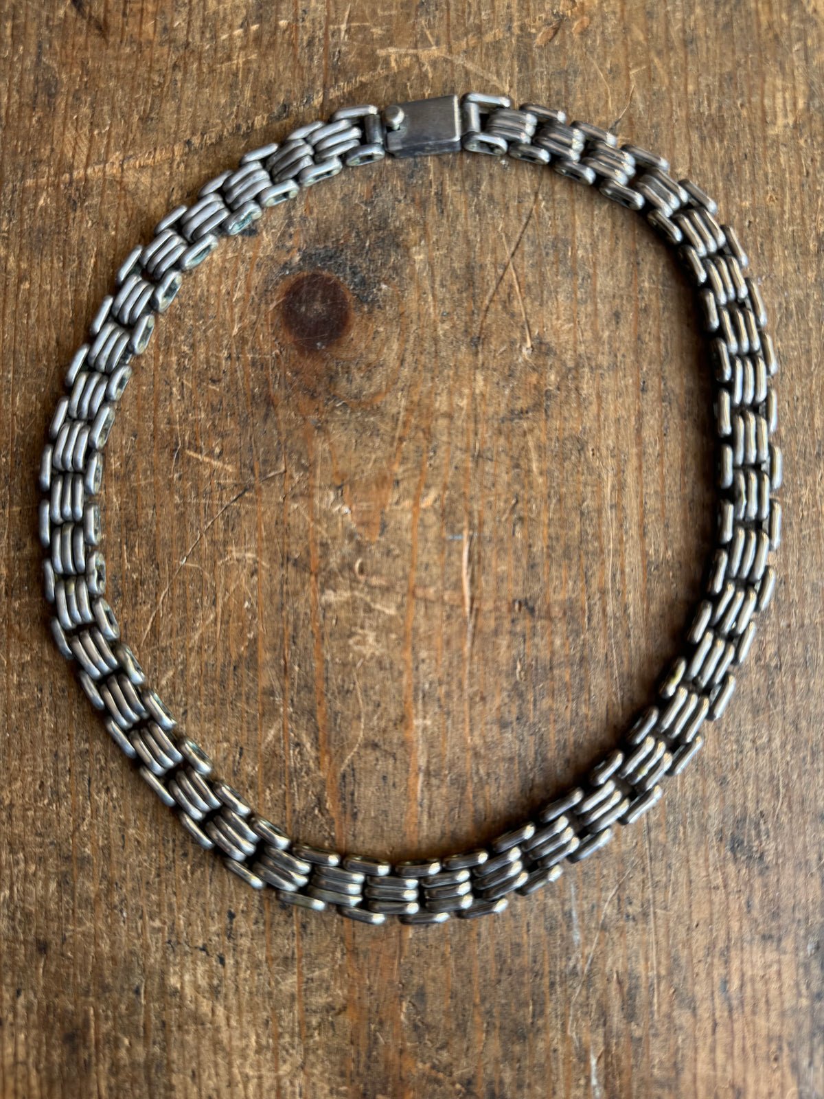 Vintage Sterling Silver 17” Panther Link Chain