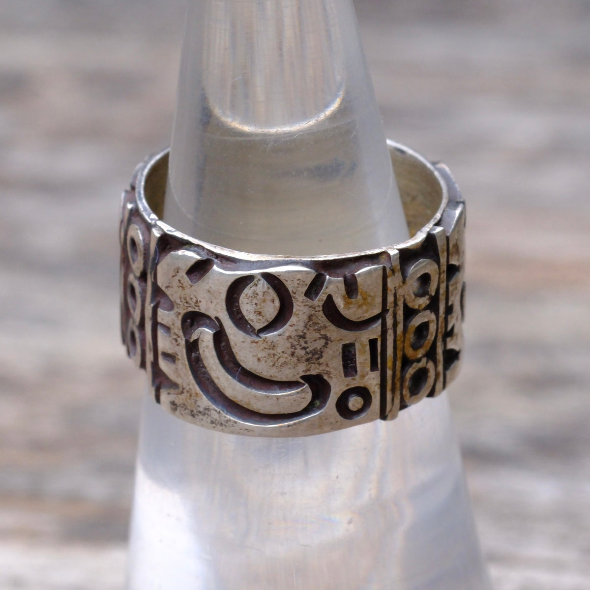 Vintage Sterling Silver Stamped Band Ring 5