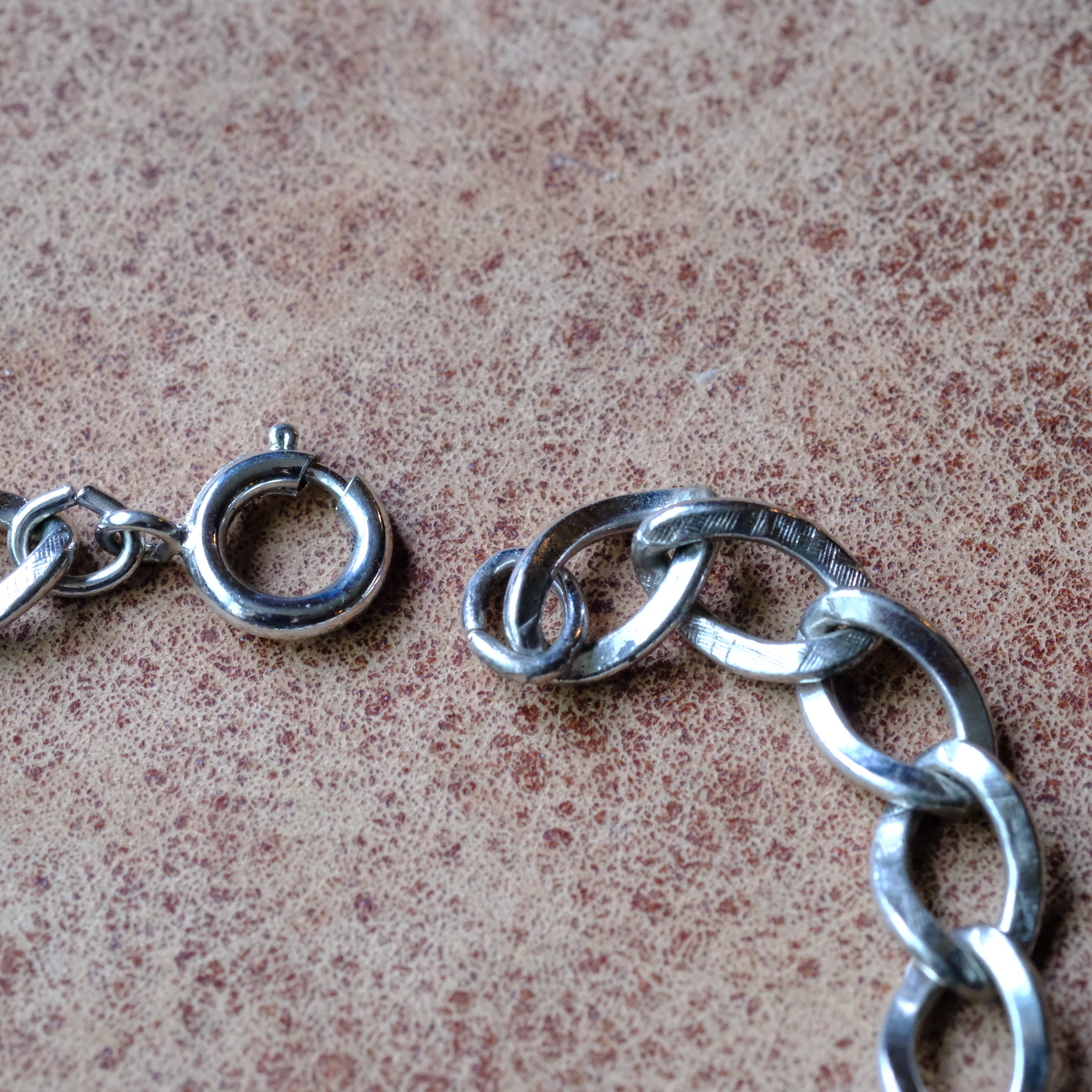 Vintage Sterling Silver Curb Chain Bracelet