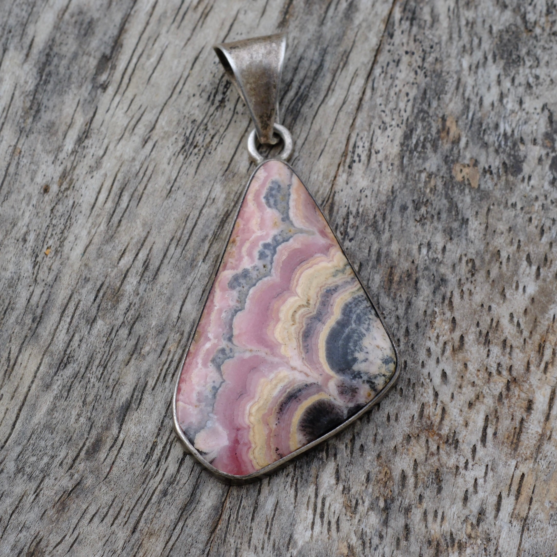 Vintage Sterling Jasper Pendant