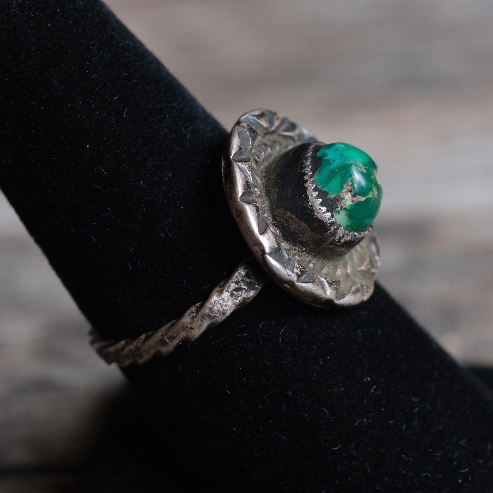 Vintage Sterling Turquoise Ring 7.25