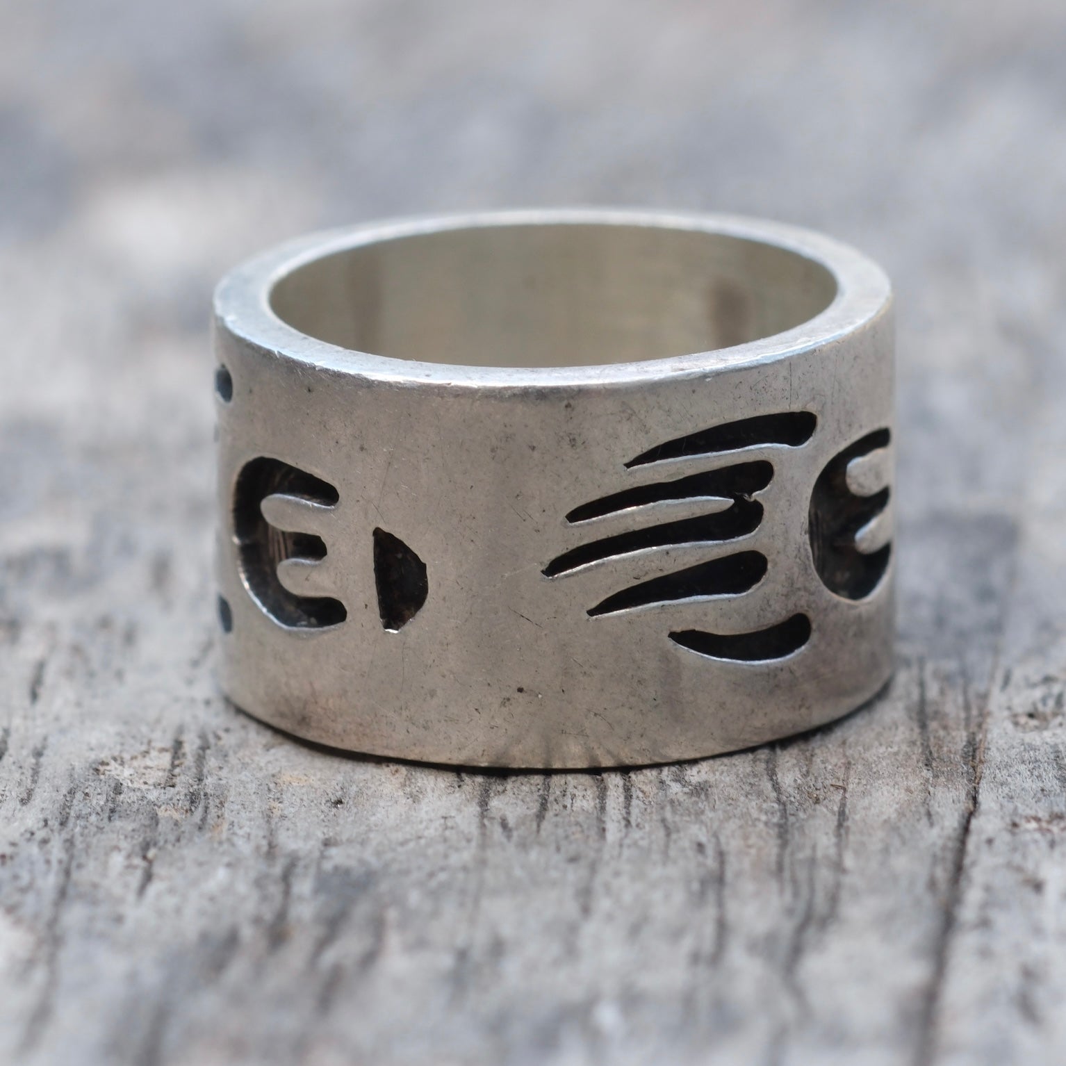 Vintage Sterling Stamped Bear Paw Ring 6.75