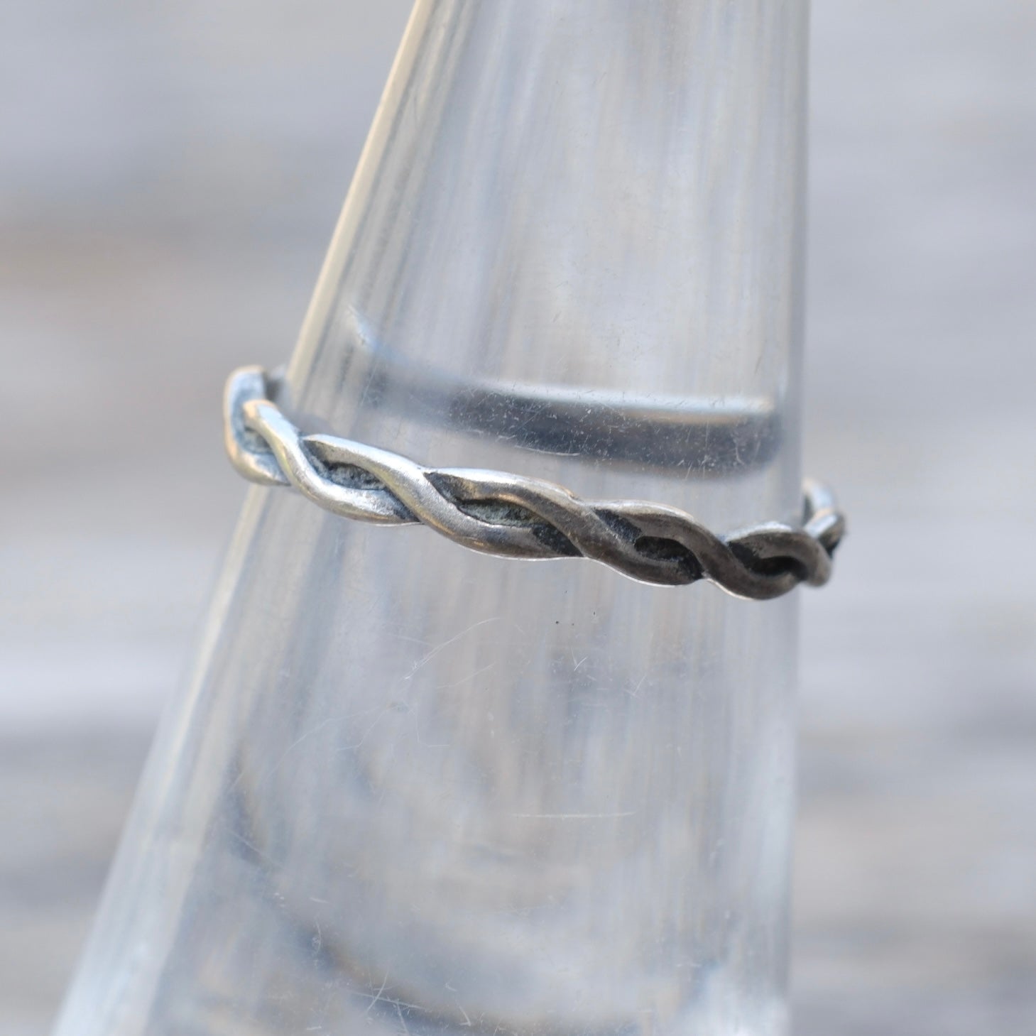 Vintage Sterling Silver Braided Band Ring 5.75