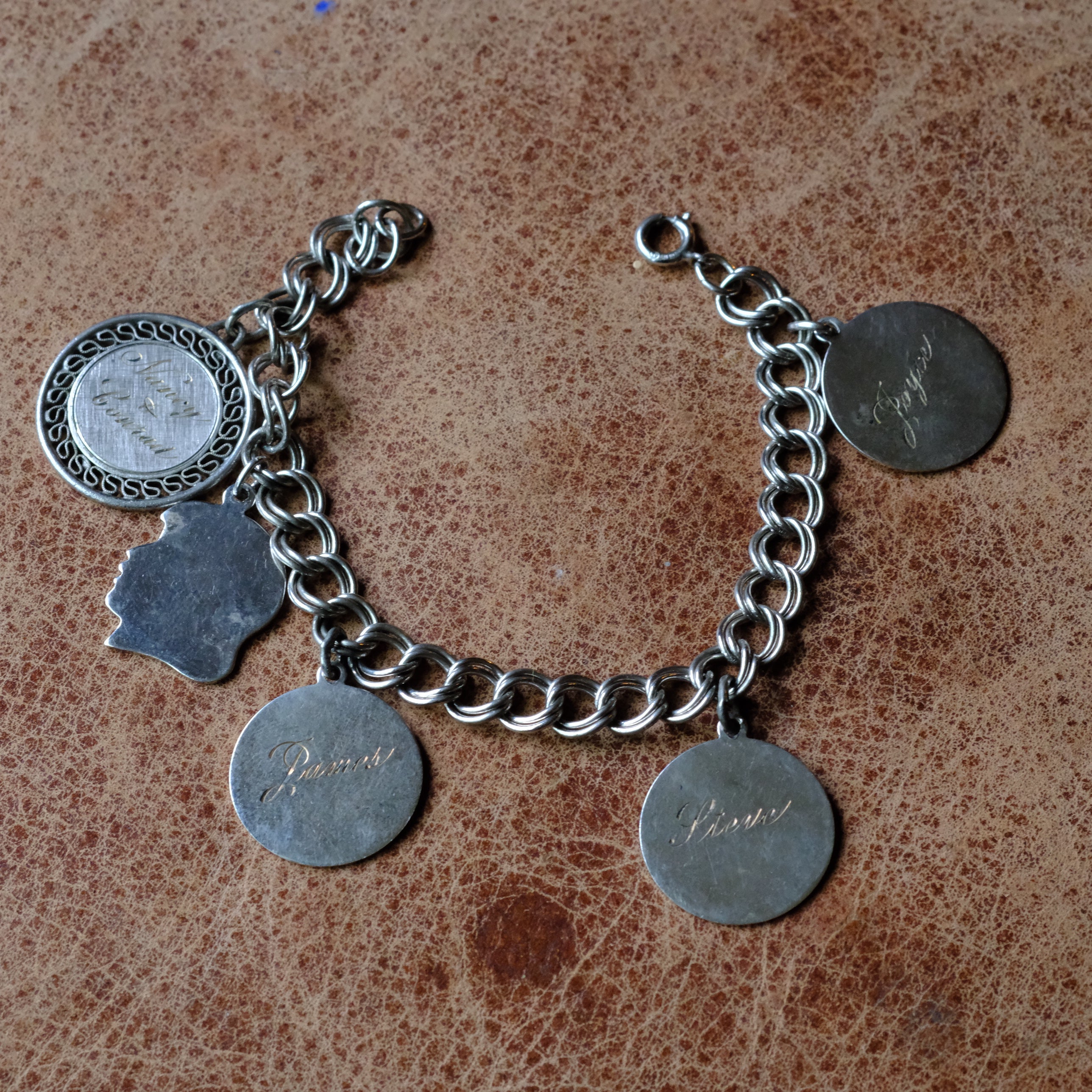 Vintage Sterling Silver Keepsake Charm Bracelet