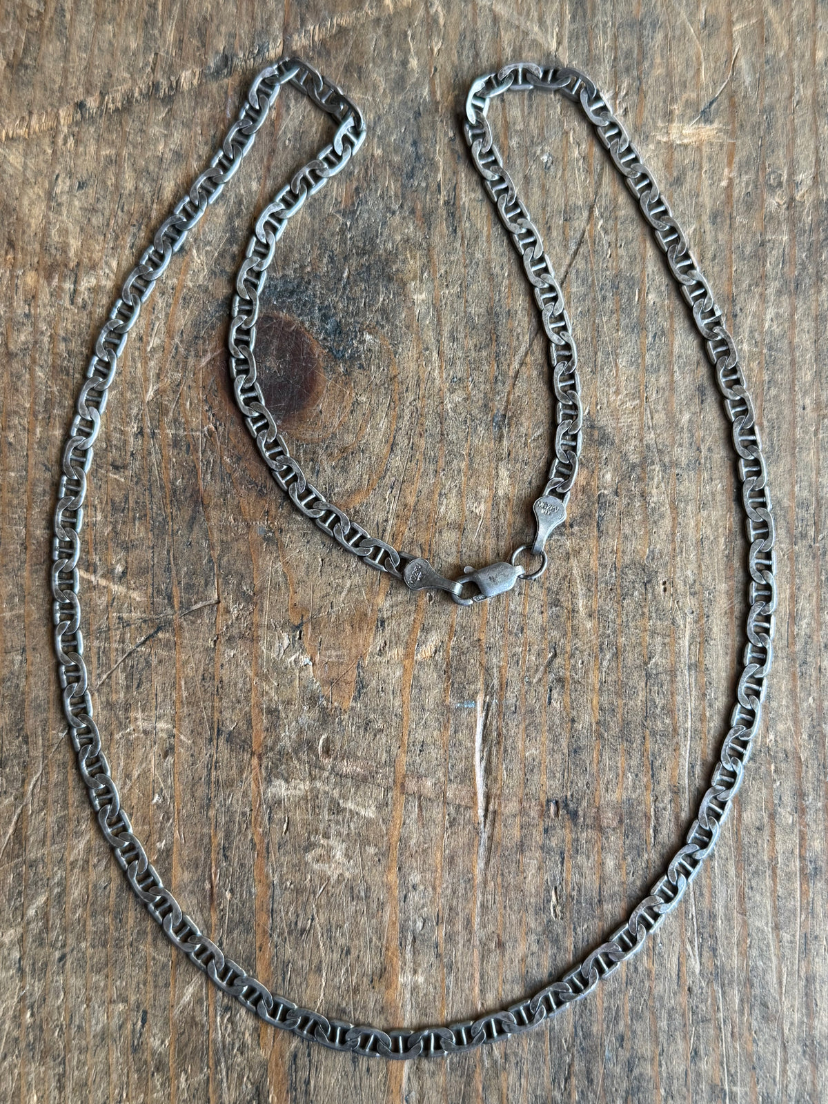 Vintage Sterling Silver 20” Mariner Chain