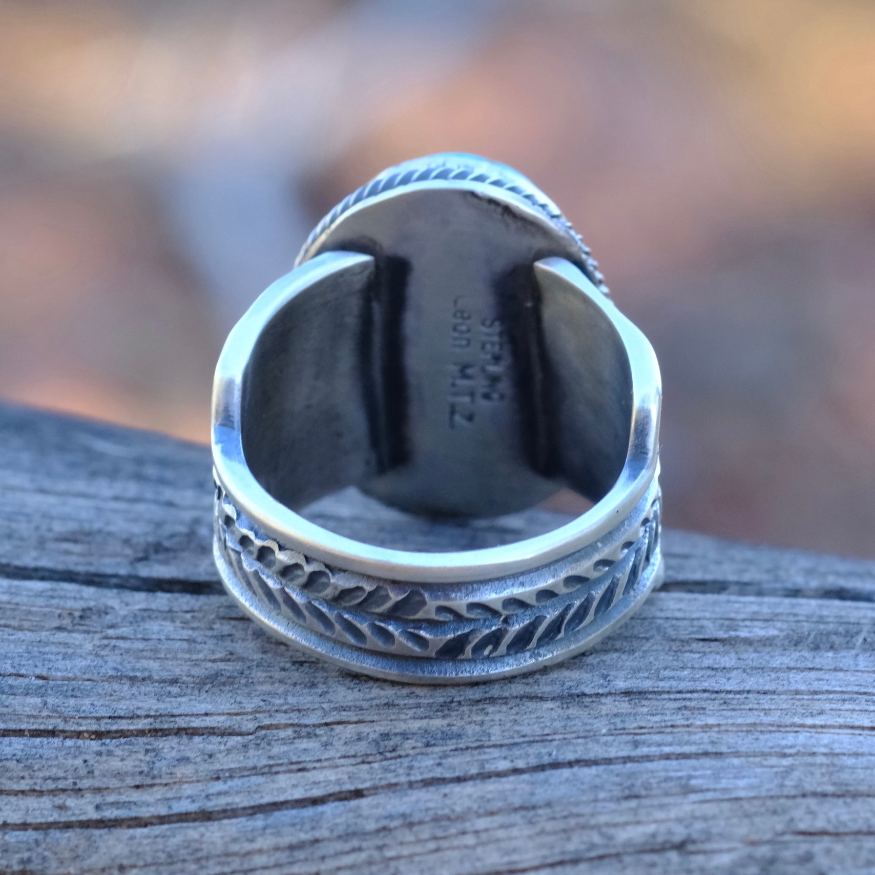 LEON MARTINEZ Sterling Silver Turquoise Ring 9