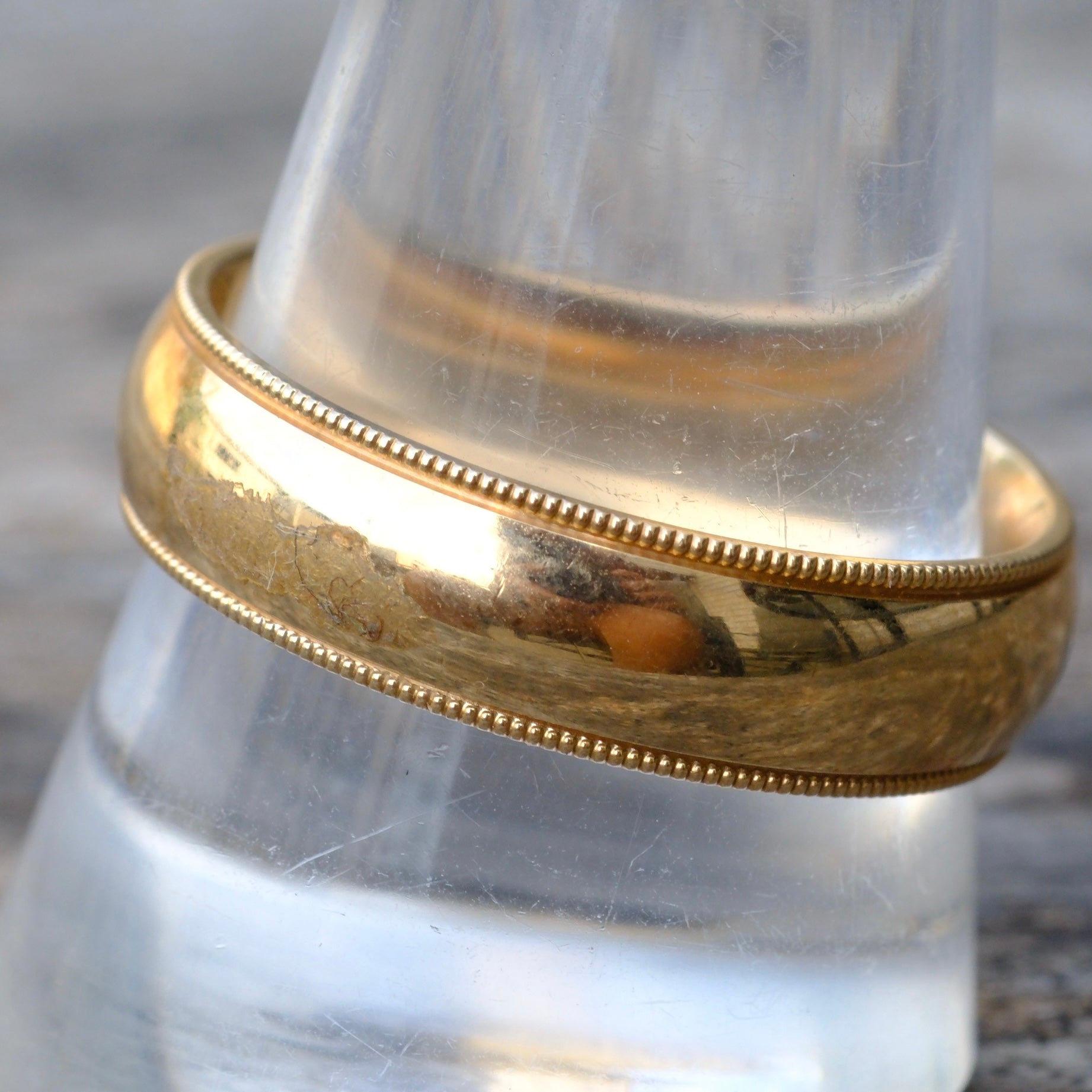 Vintage 14K Gold Band Ring 10.75 8.7 Grams