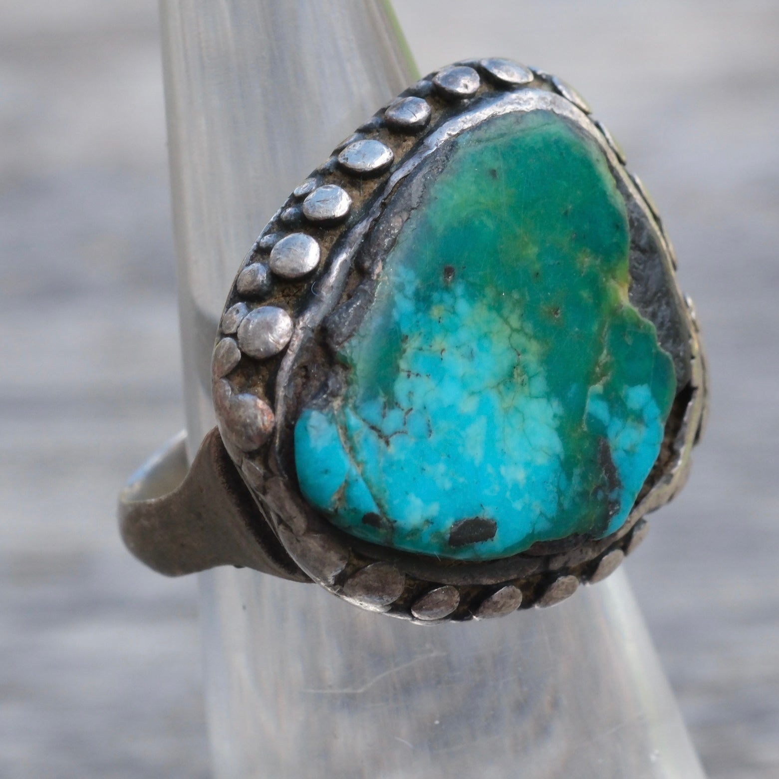 Vintage Sterling Turquoise ring 5.75