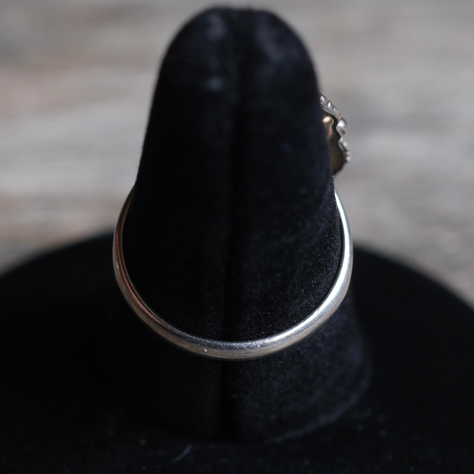 Vintage Sterling Mother Of Pearl Feather Ring 7