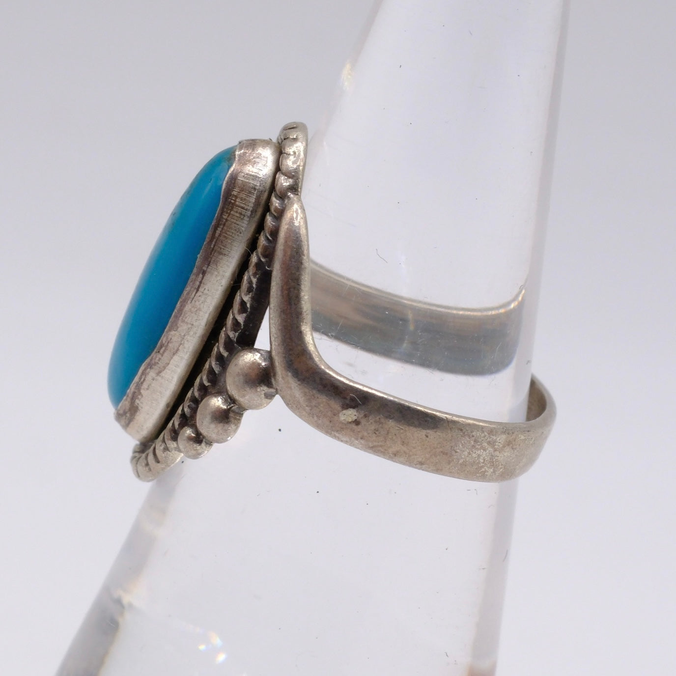 Vintage Sterling Turquoise Ring 5.75