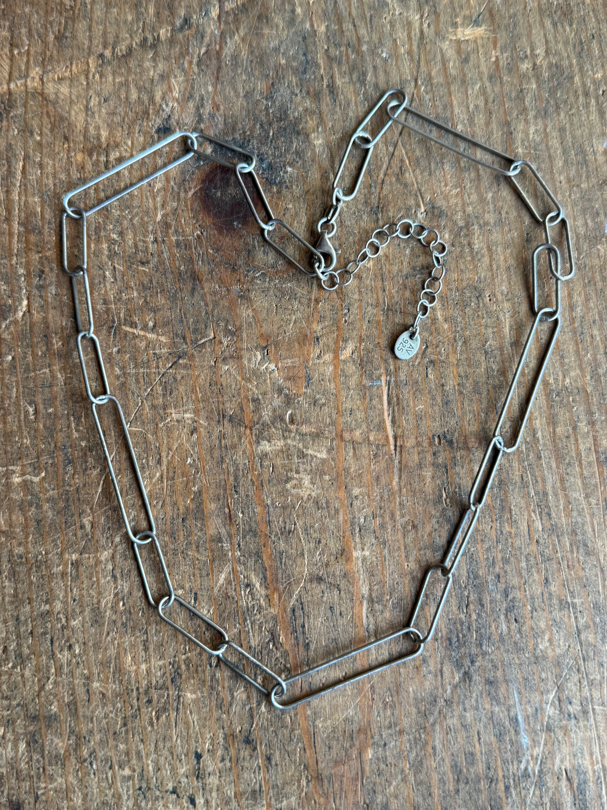 Vintage Sterling Silver 16” Paperclip Chain