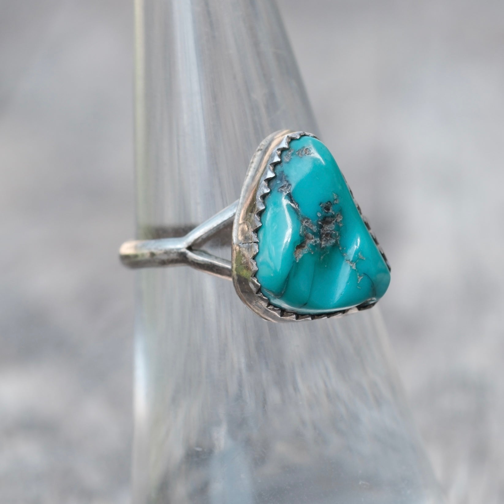 Vintage Sterling Turquoise Ring 6.25
