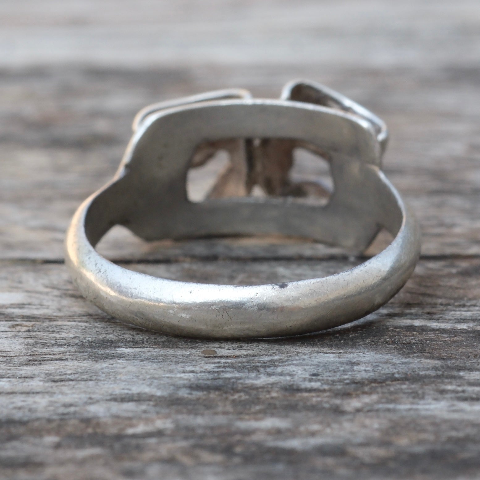 Vintage Sterling Silver Comedy Tragedy Mask Ring 11