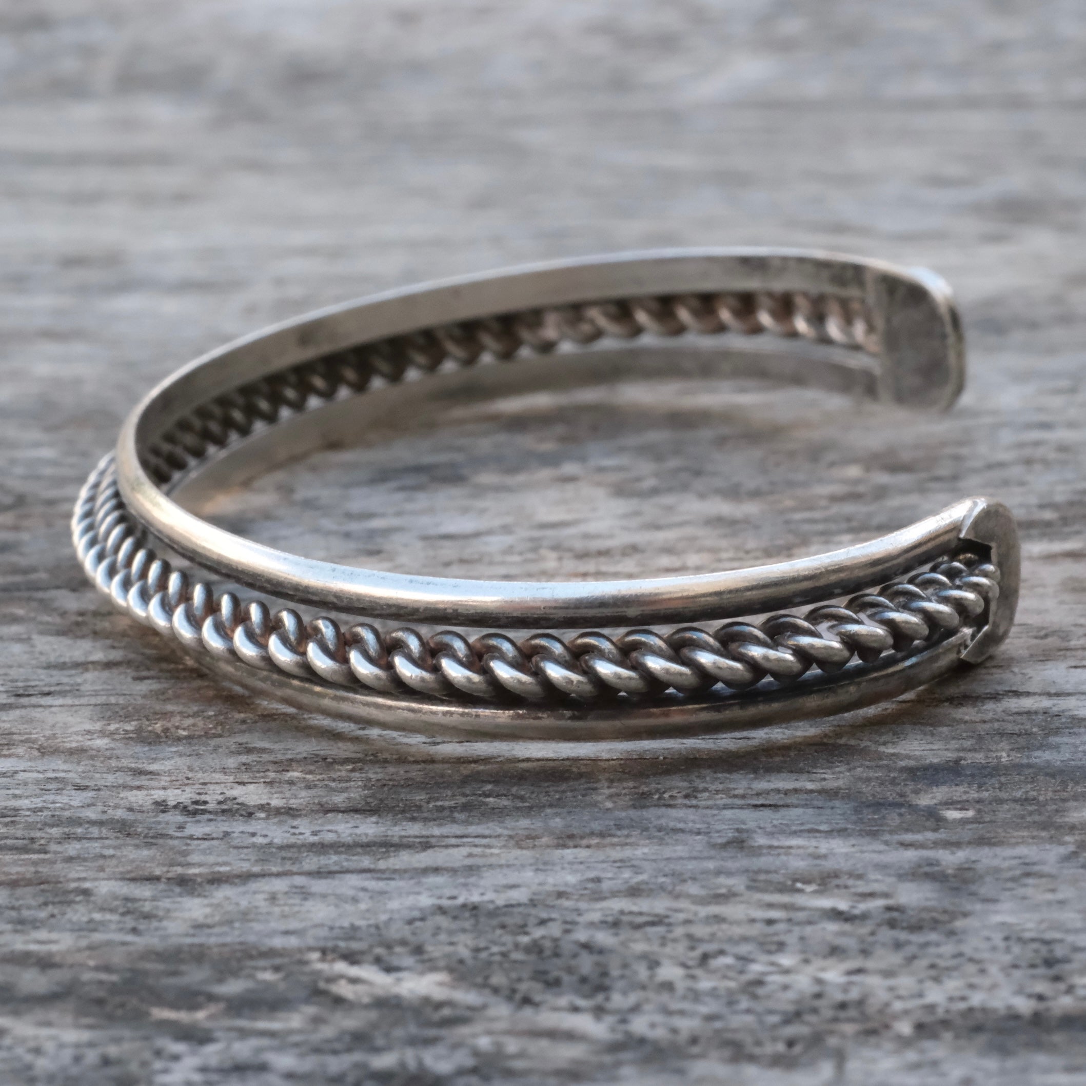 Vintage Sterling Silver Braided Cuff Bracelet